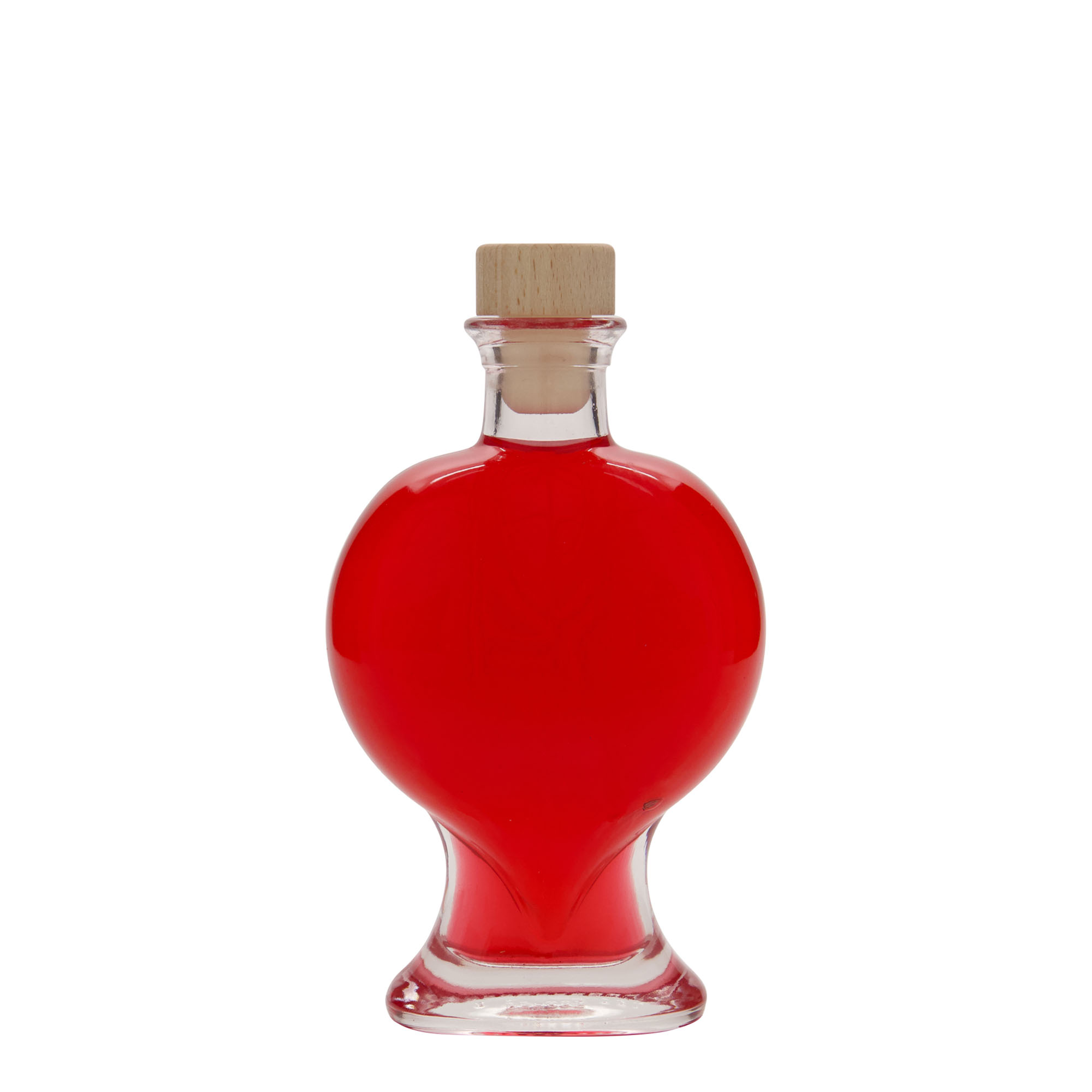 200 ml lasipullo ”Herz”, suuaukko: korkki