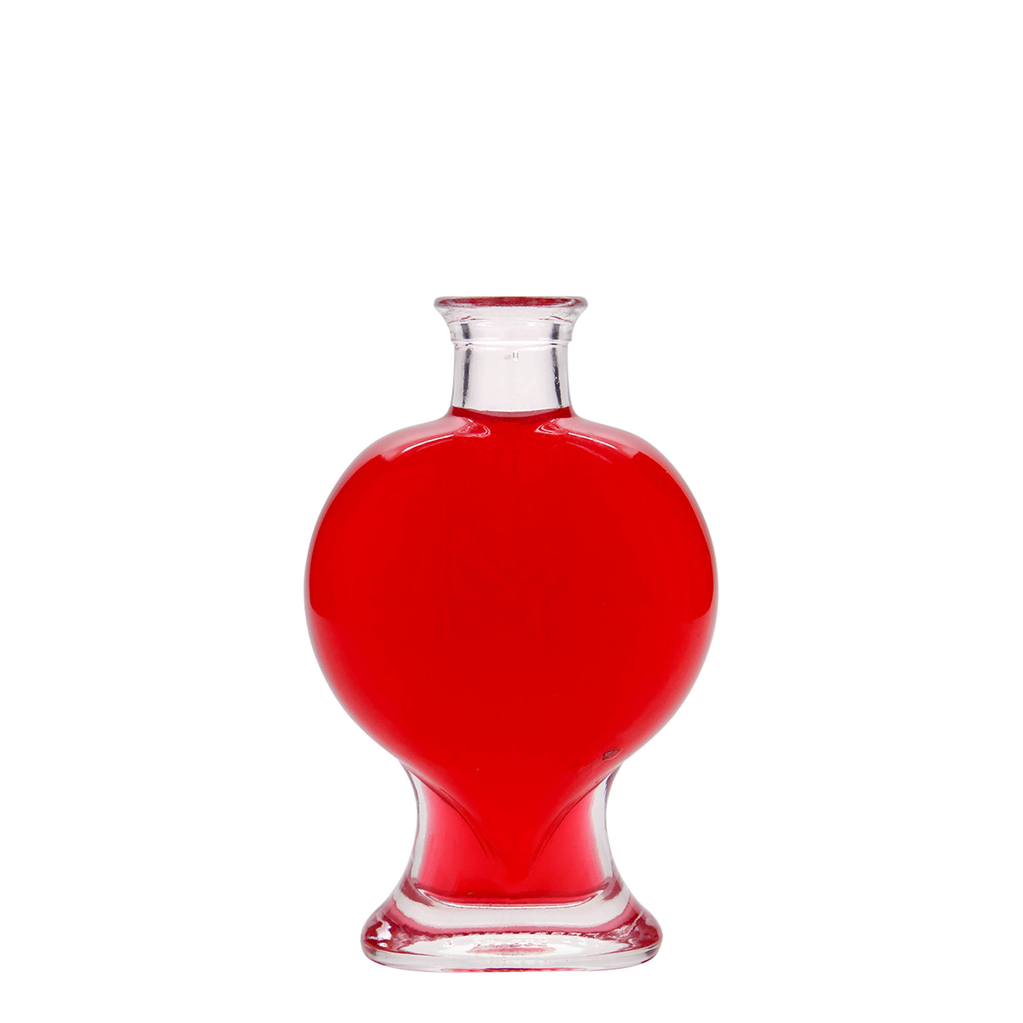 200 ml lasipullo 'Sydän', suu: korkki