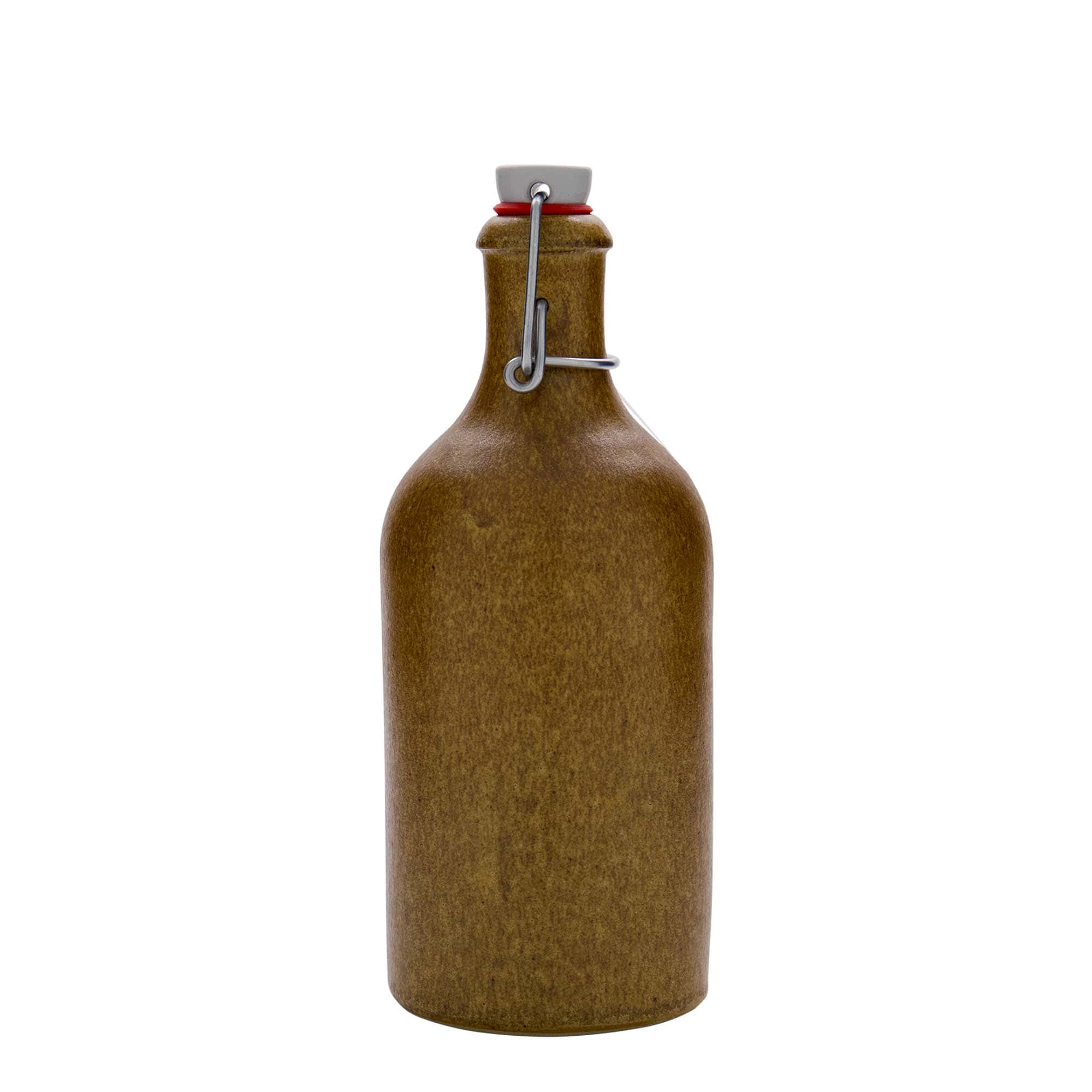 500 ml tonkannu, kivisavi, ruskea-kristalli, suuaukko: lukituskorkki