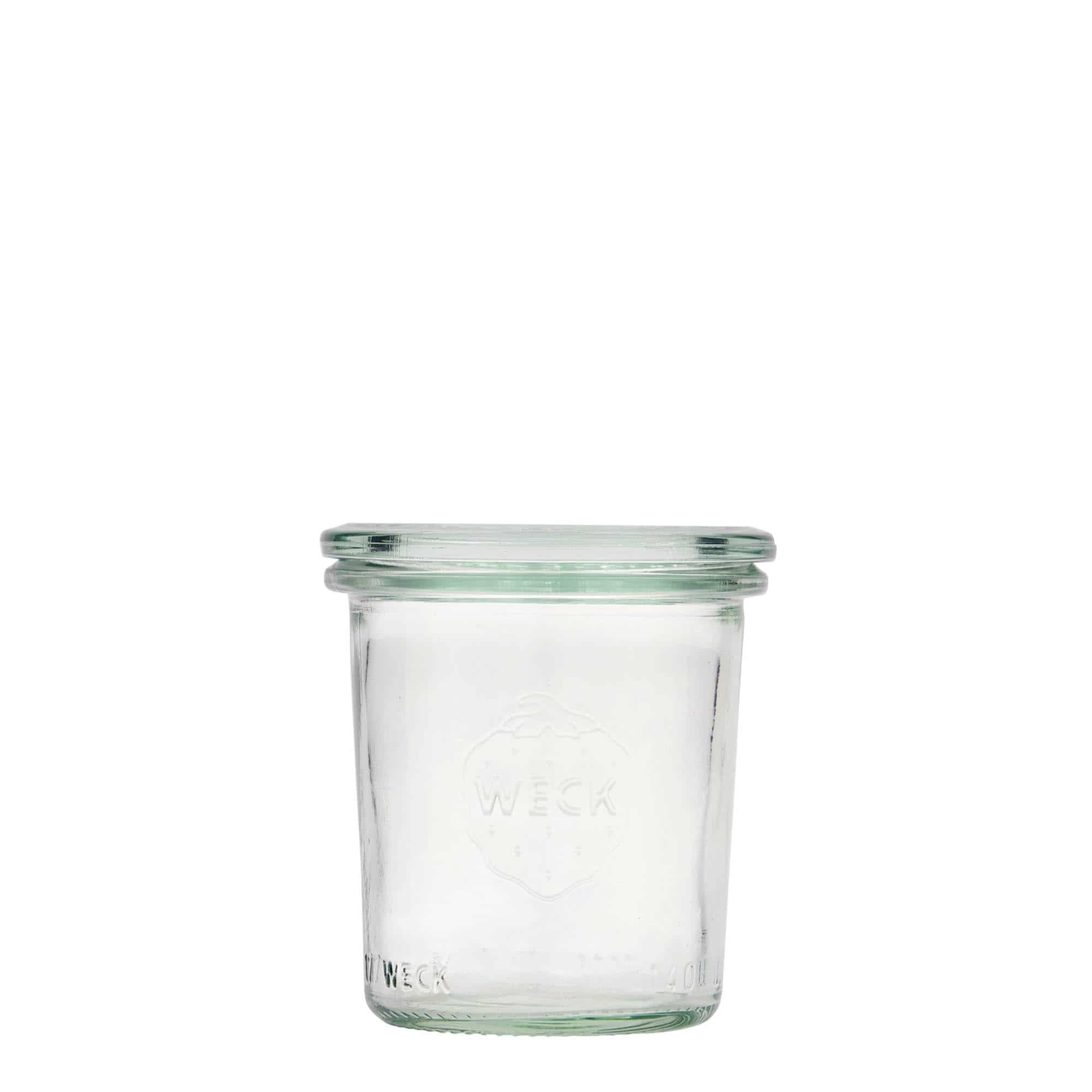 140 ml WECK sylinterimäinen lasipurkki, suu: pyöreä reuna