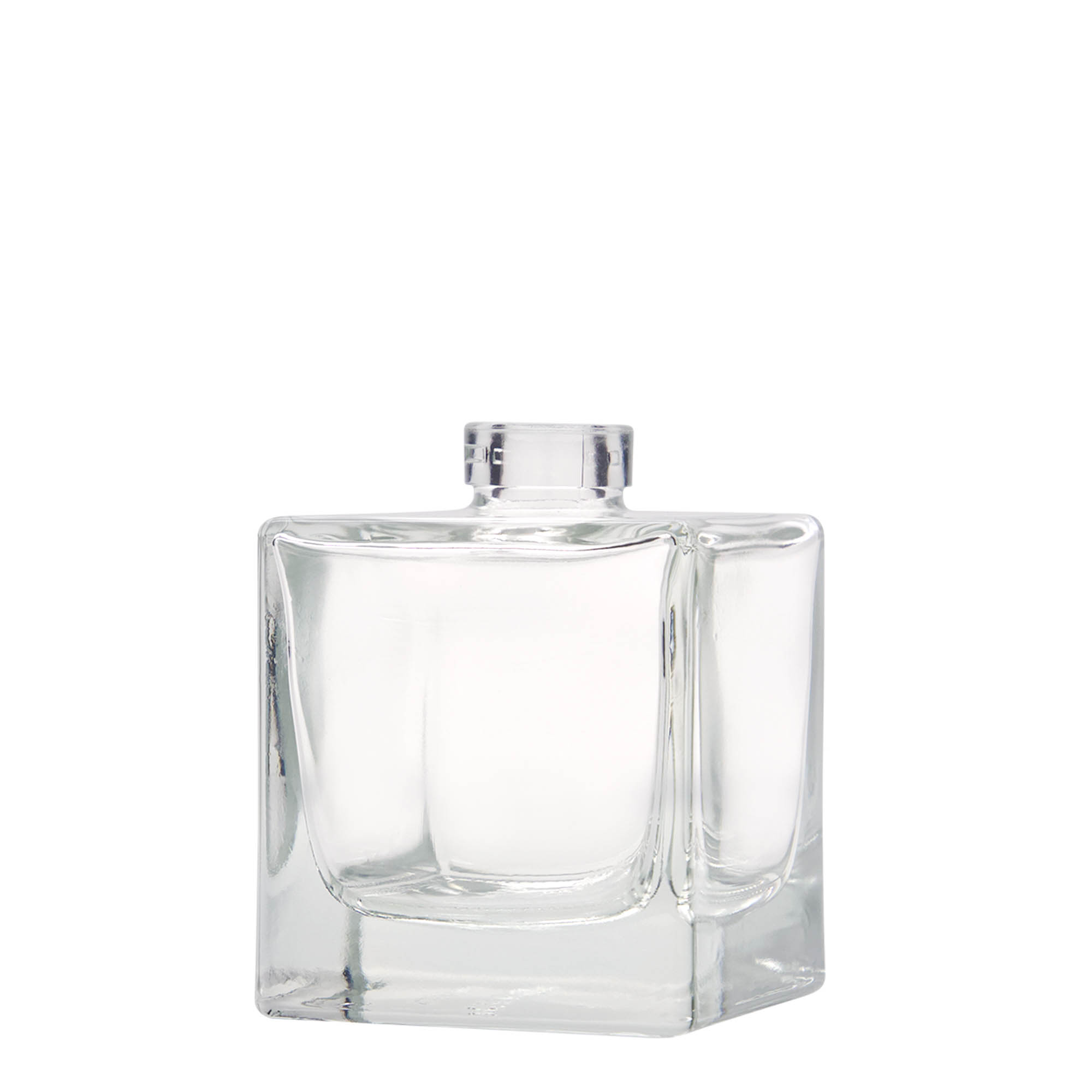 200 ml lasipullo 'Cube', neliö, suu: korkki