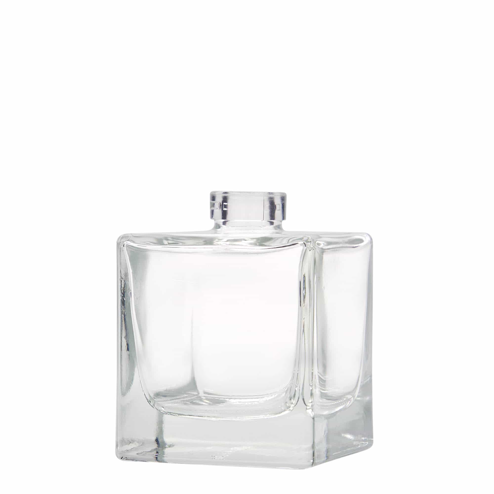 200 ml lasipullo 'Cube', neliö, suu: korkki