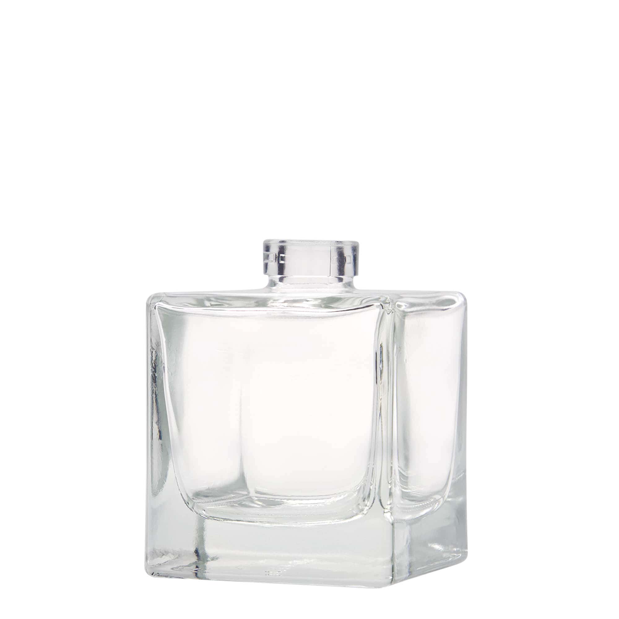 200 ml lasipullo 'Cube', neliö, suuaukko: korkki