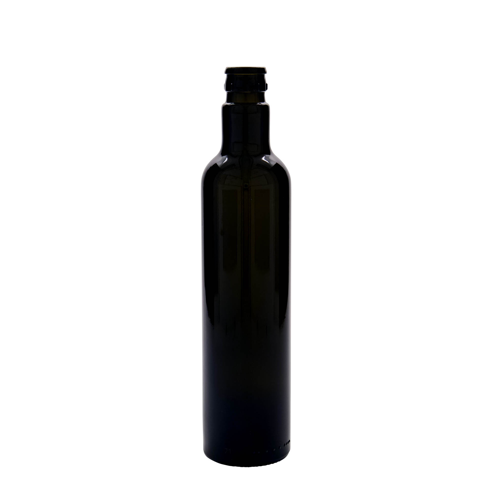 500 ml etikka-/öljypullo 'Willy New', lasia, antiikkivihreä, suuaukko: DOP