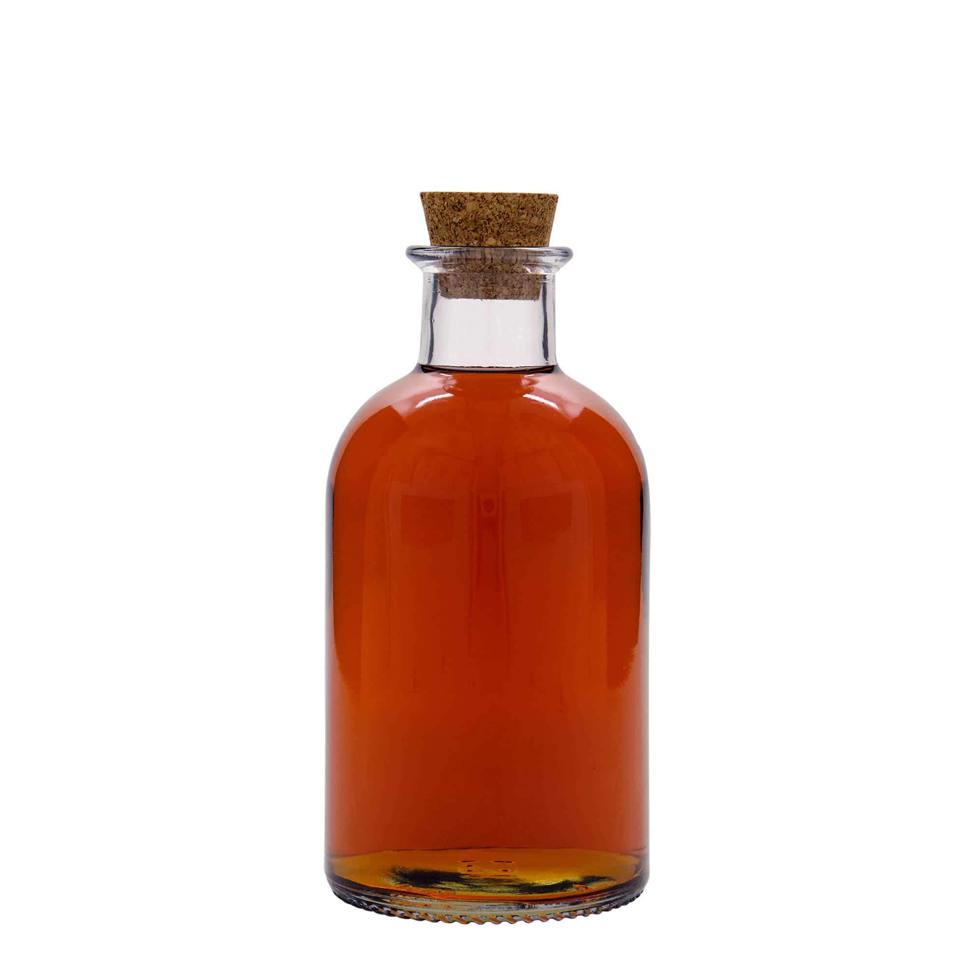 500 ml lasipullo apteekkarin 'Italia', suuaukko: korkki