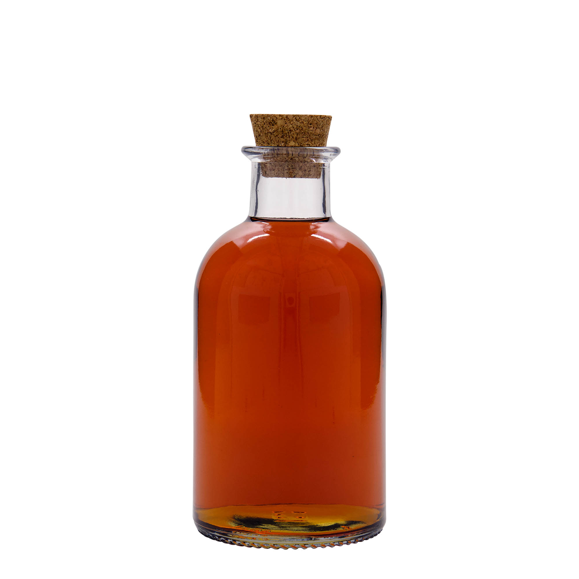 500 ml lasipullo apteekkarin 'Italia', suuaukko: korkki
