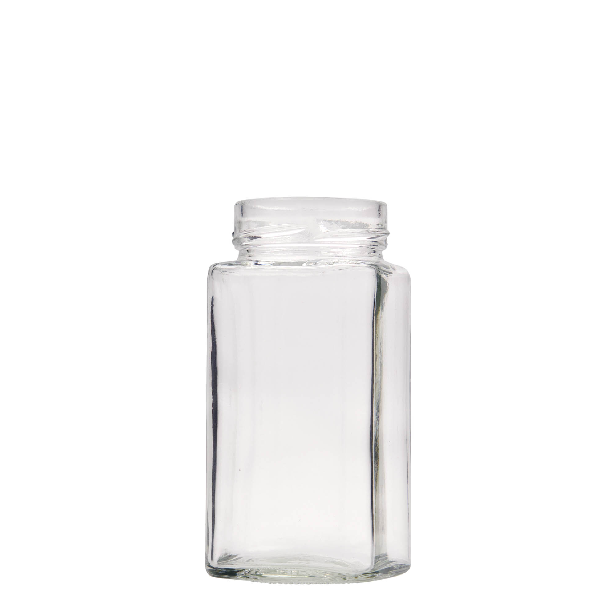 314 ml nelikulmainen lasi 'Funny', suuaukko: Deep-Twist-Off (DTO 58)
