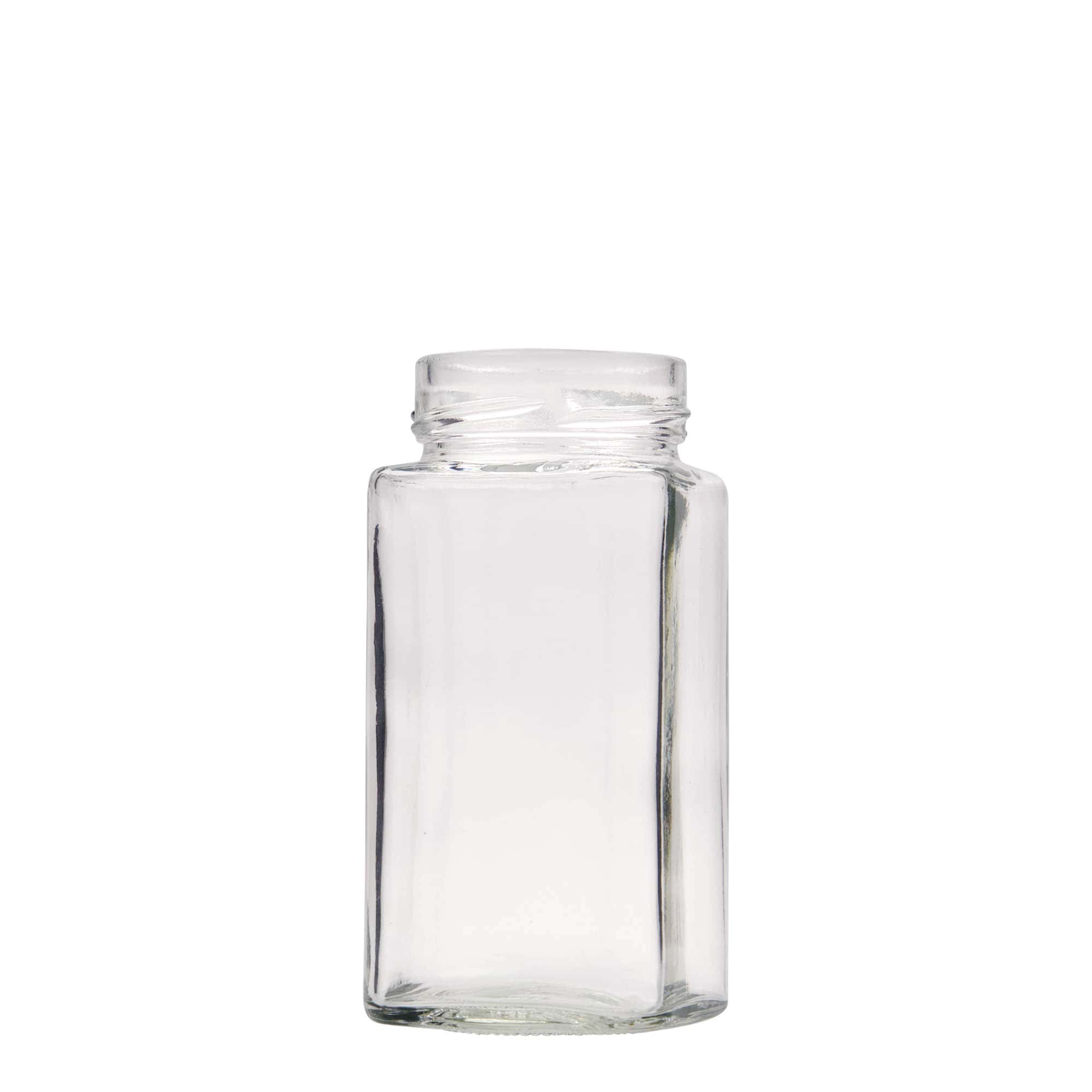 314 ml nelikulmainen lasi ”Funny”, suuaukko: Deep-Twist-off (DTO 58)