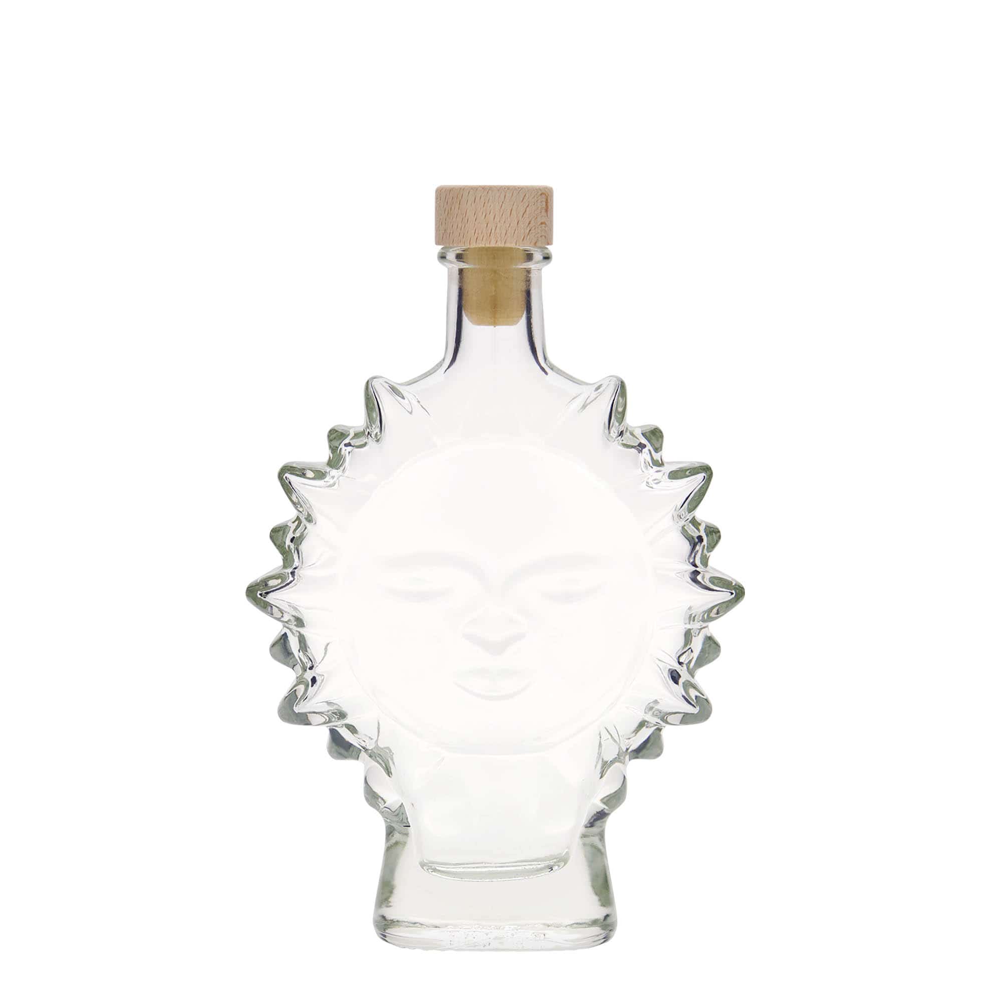 200 ml lasipullo 'Aurinko', suu: korkki