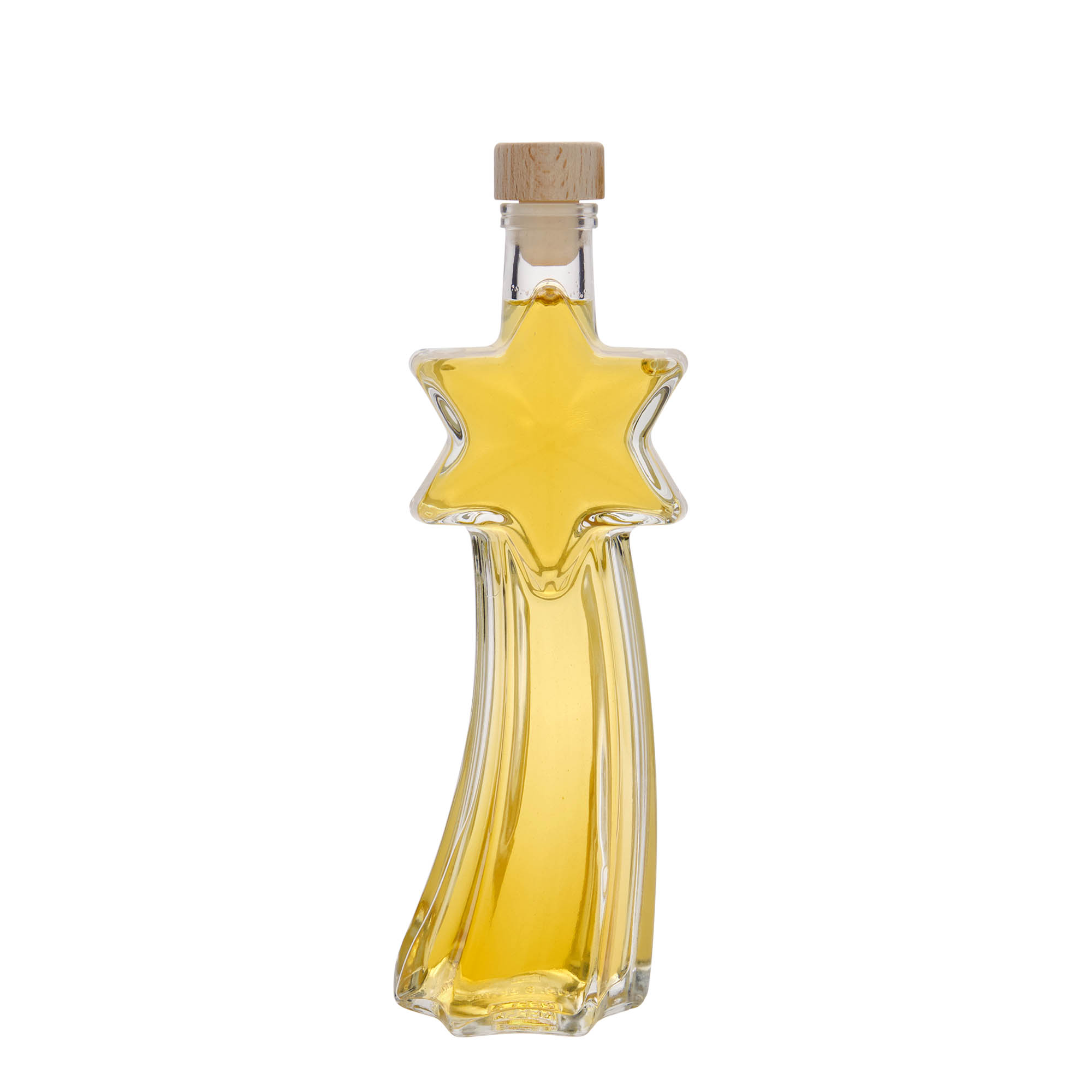 200 ml lasipullo 'Tähtisade', suuaukko: korkki