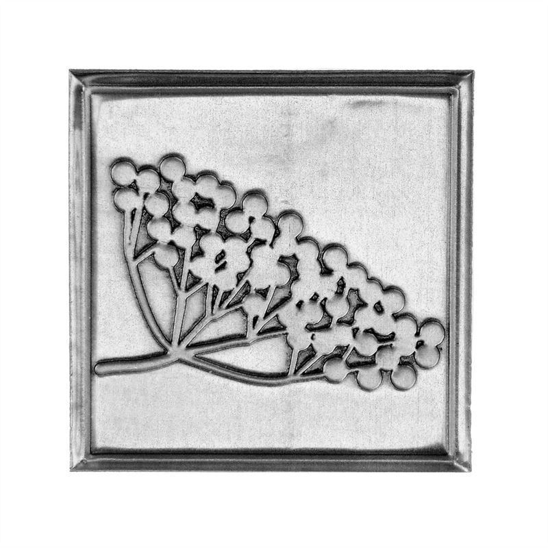 Lyijytarra 'Holunder', neliö, metalli, hopea Lyijytarra 'Holunder', neliö, metalli, hopea