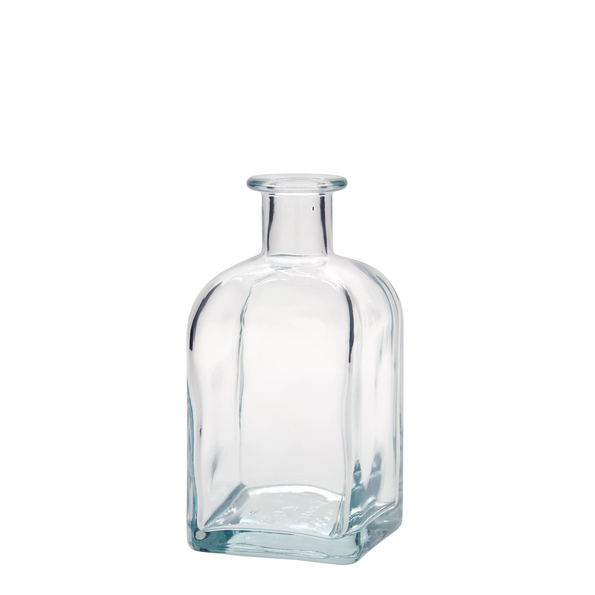 350 ml lasipullo Apotheker Carré, neliö, suuaukko: korkki