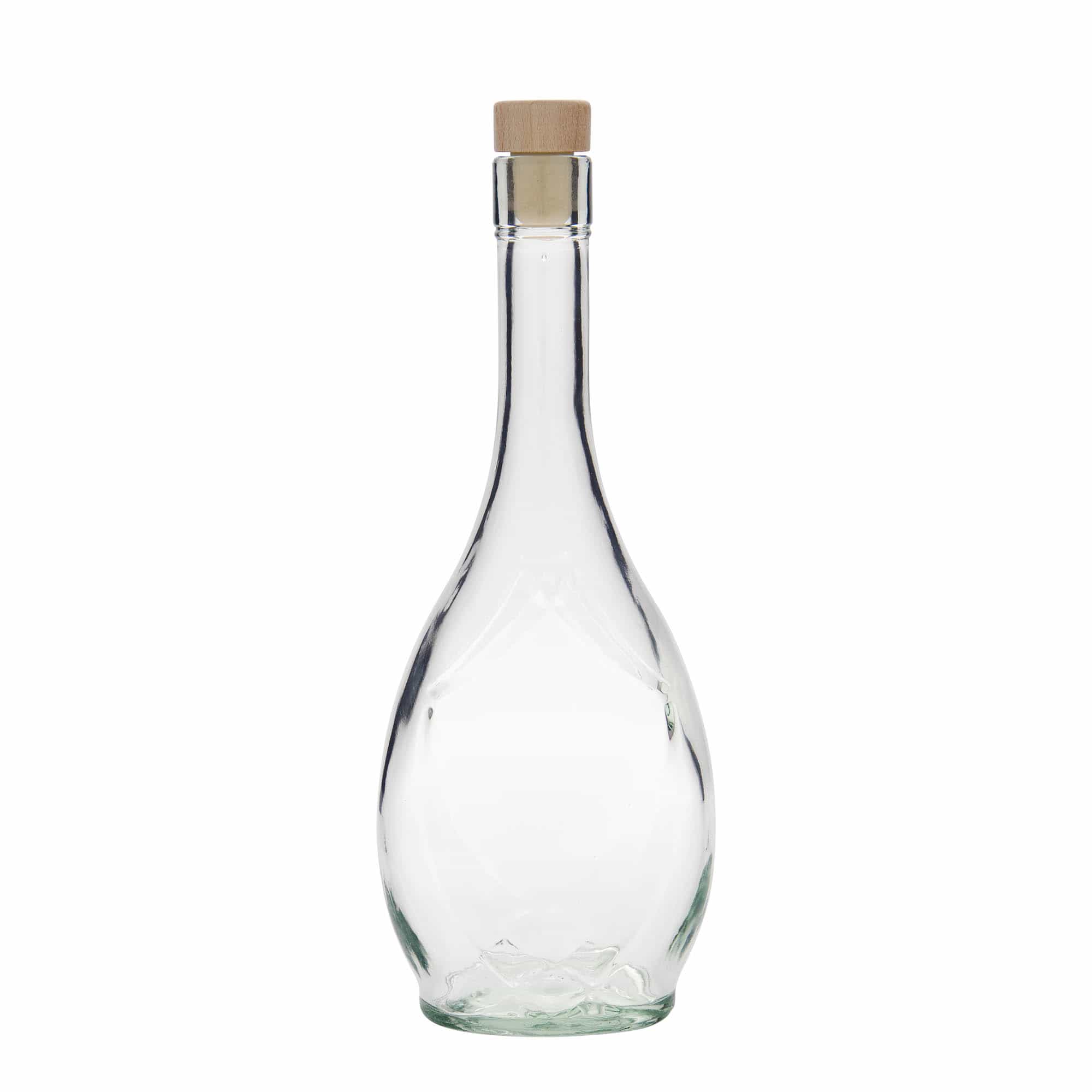 500 ml lasipullo 'Saragossa', ovaali, suuaukko: korkki