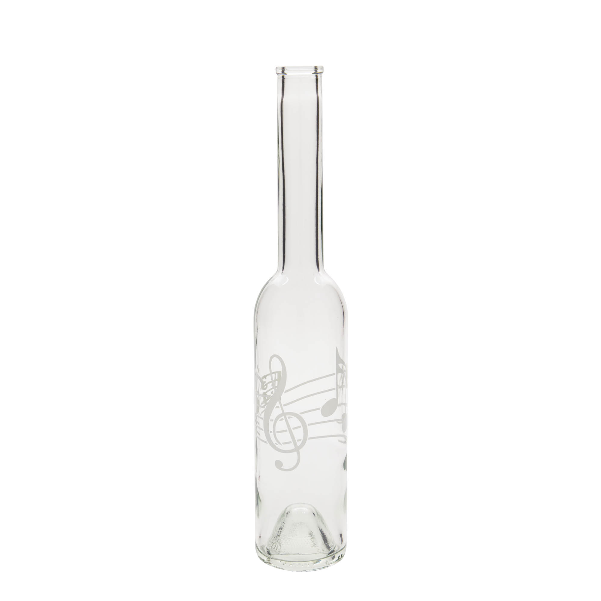 350 ml lasipullo 'Opera', kuvio: nuotit, suuaukko: korkki