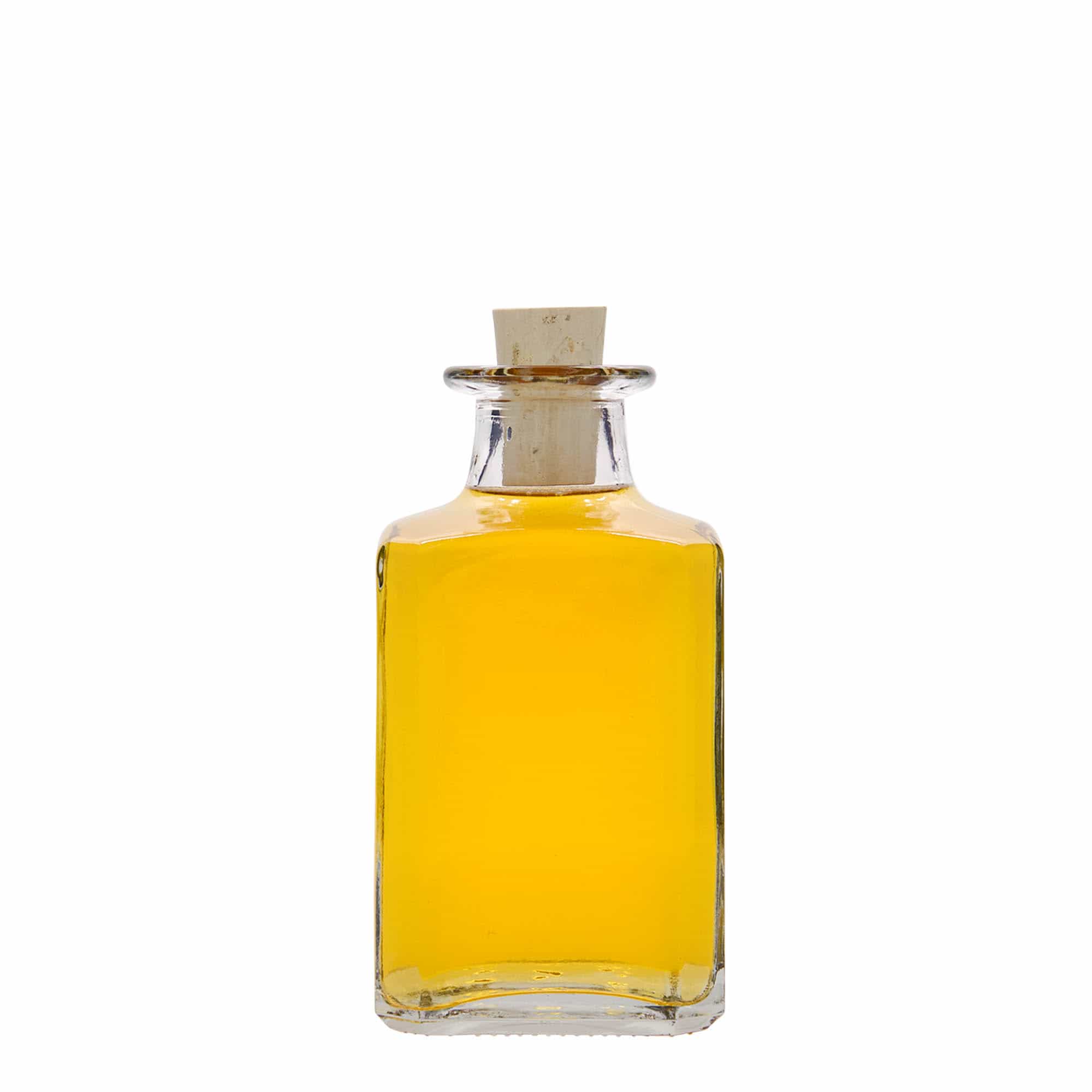 250 ml lasipullo 'Torben', neliö, suu: korkki