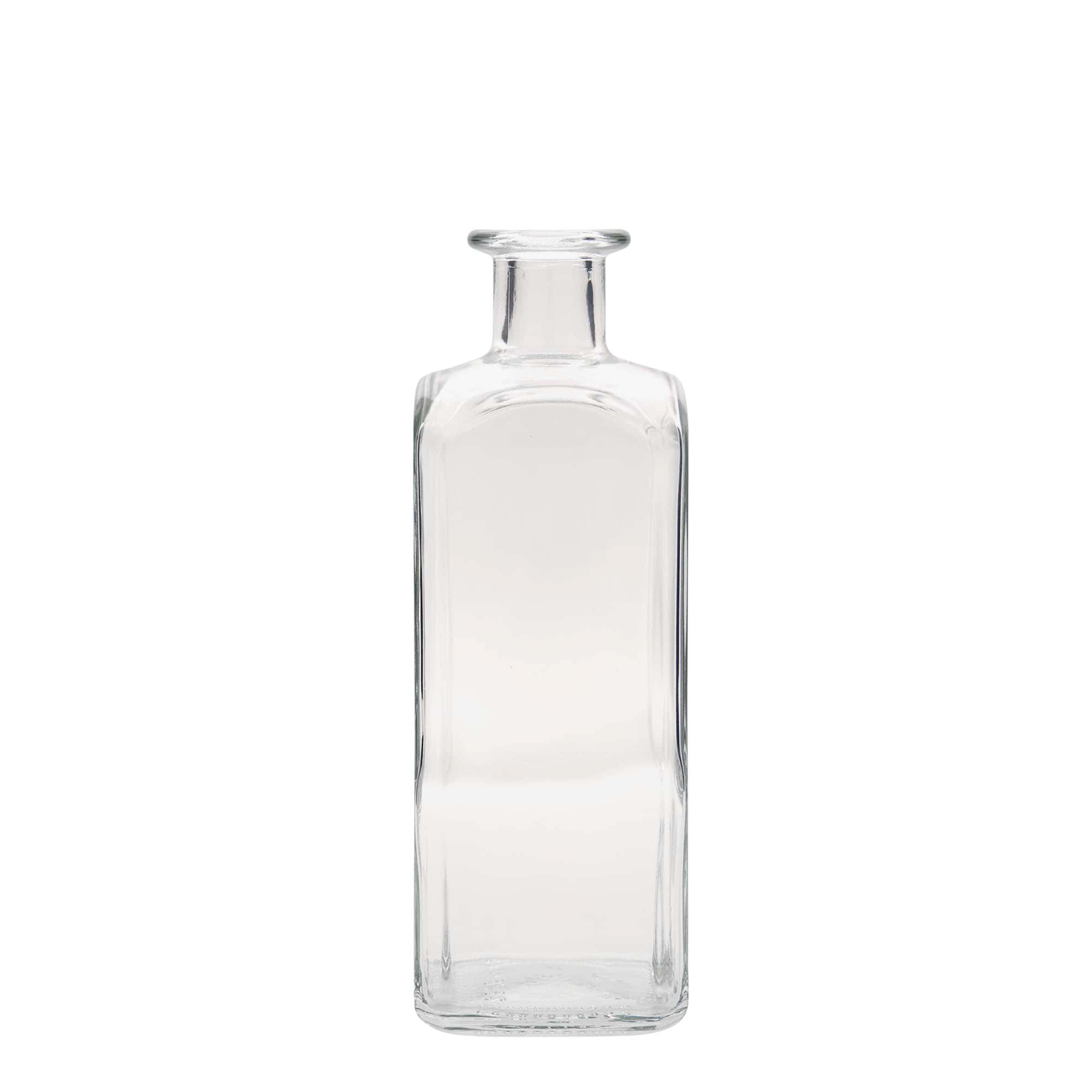 500 ml lasipullo Apotheker Carré, nelikulmainen, suuaukko: korkki