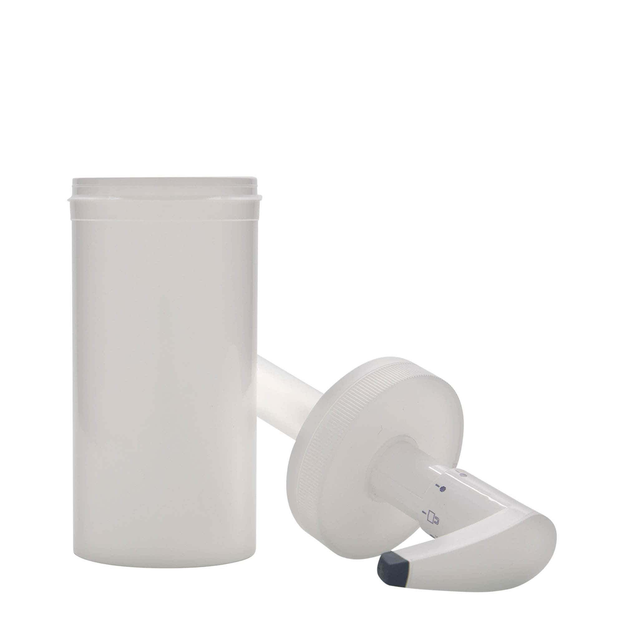 655 ml annostelupullo 'Securibox', PP-muovi, valk., suu: Kierrekorkki