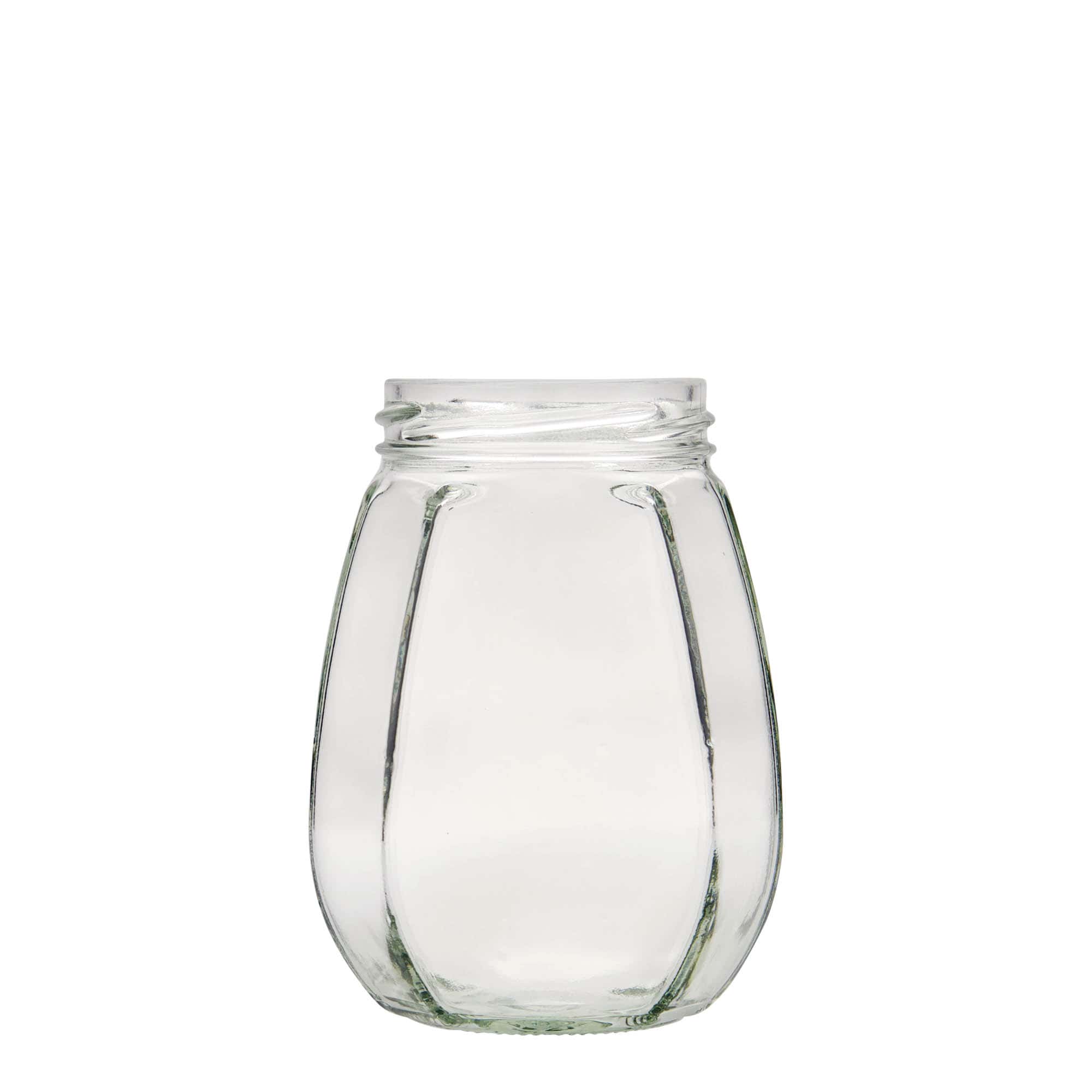 385 ml koristepurkki, kuuskulmainen, suu: Twist-Off (TO 63) 385 ml koristepurkki, kuuskulmainen, suu: Twist-Off (TO 63)