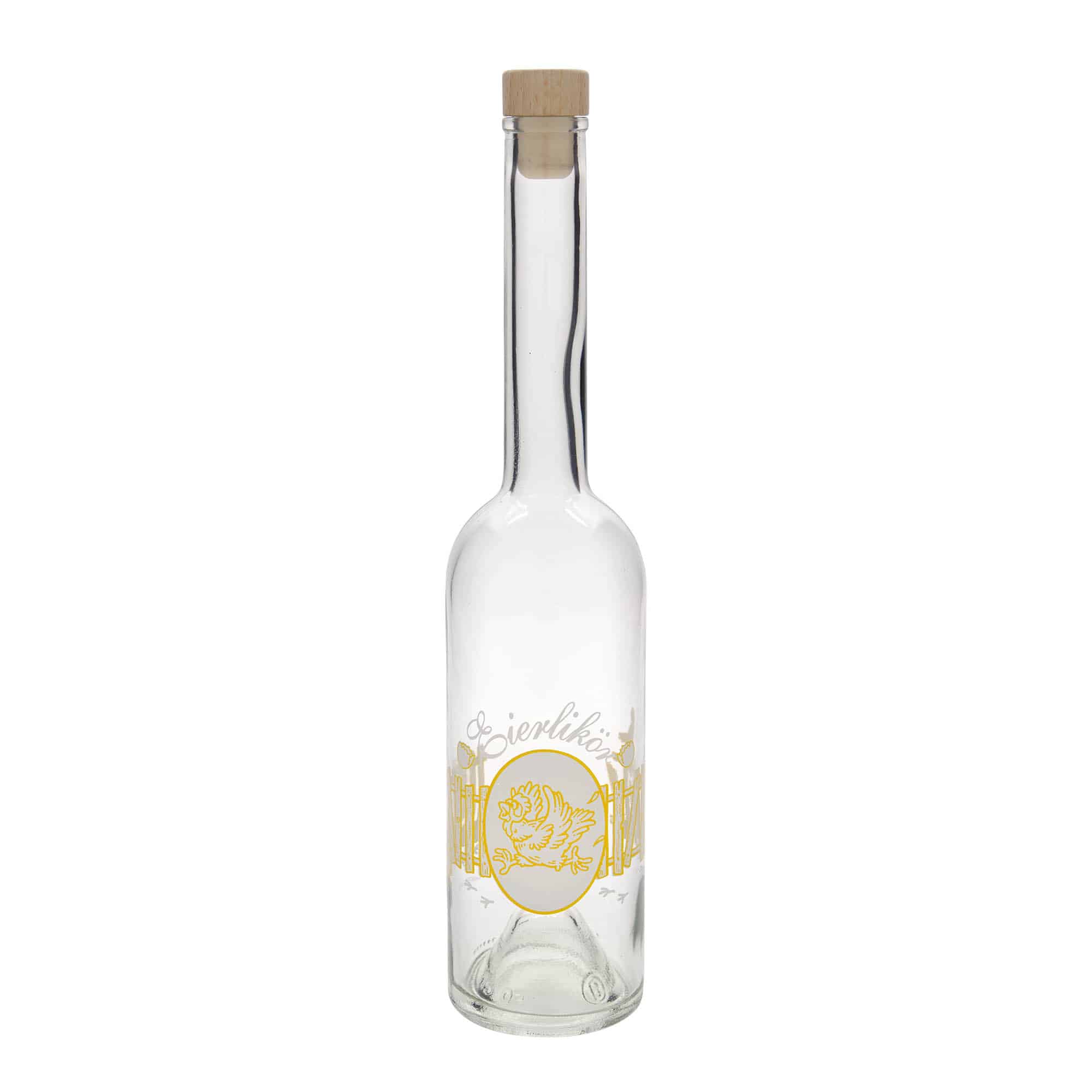 500 ml lasipullo ”Opera”, kuvio: munalikööri, suuaukko: korkki