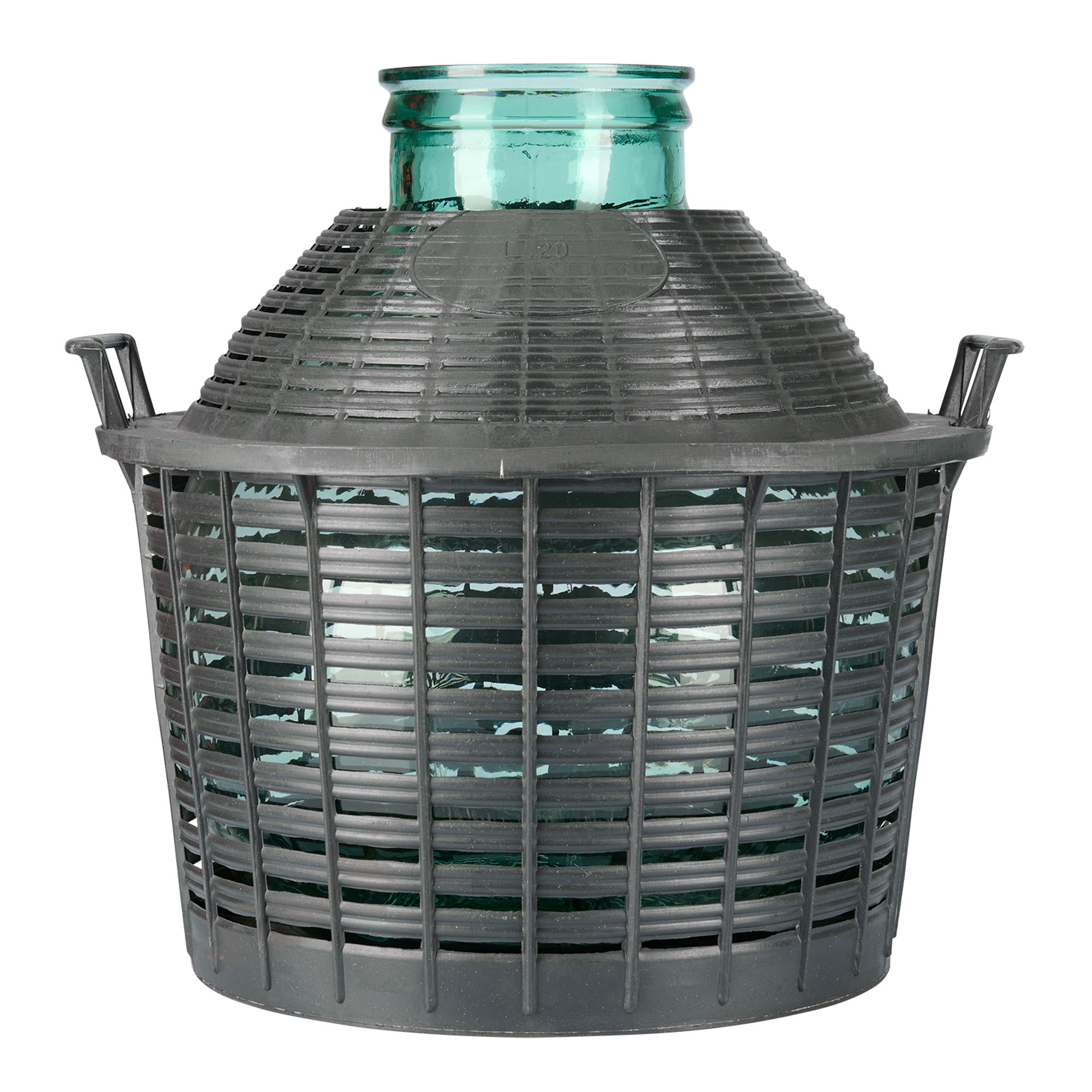 20 l pallopullo leveällä suulla, lasia, suuaukko: päällekäyvä kansi 20 l pallopullo leveällä suulla, lasia, suuaukko: päällekäyvä kansi