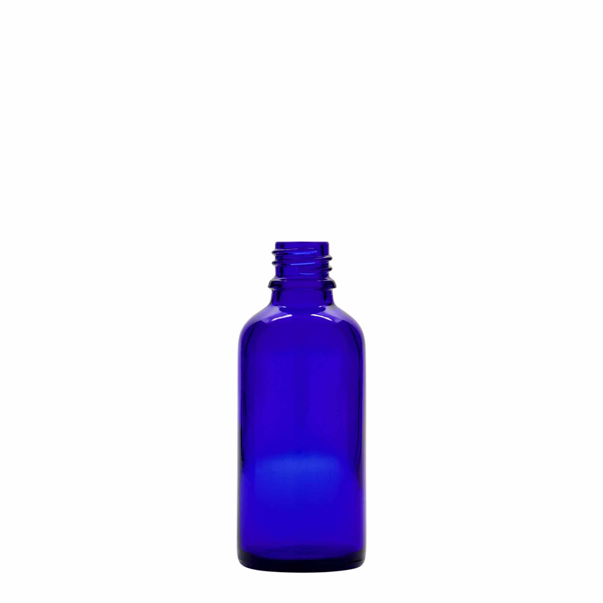 50 ml spray-pullo lääke, lasi, laivastonsininen, suu: DIN 18