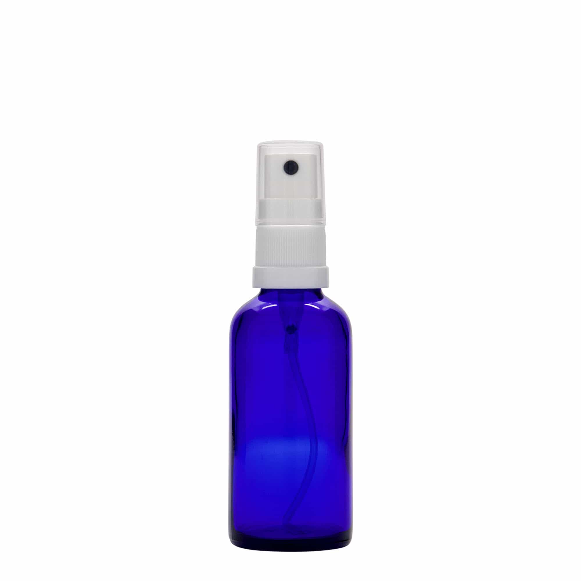50 ml suihkepullo lääketieteellinen, lasi, kuninkaansininen, suuaukko: DIN 18