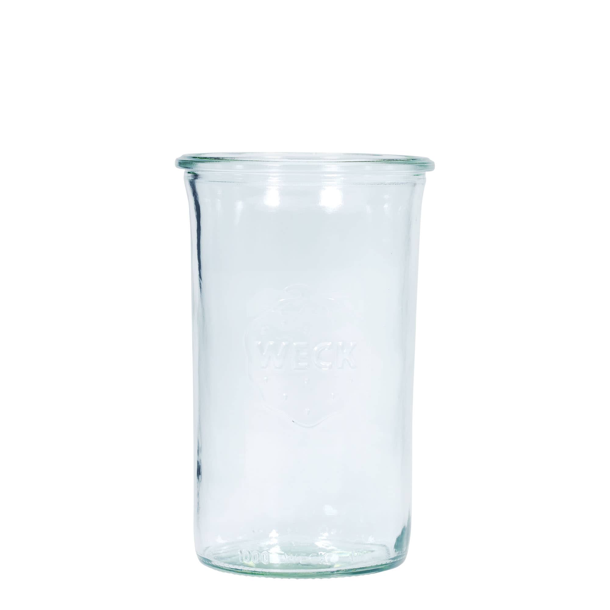 1000 ml WECK sylinterimäinen lasipurkki, suu: pyöreä reuna