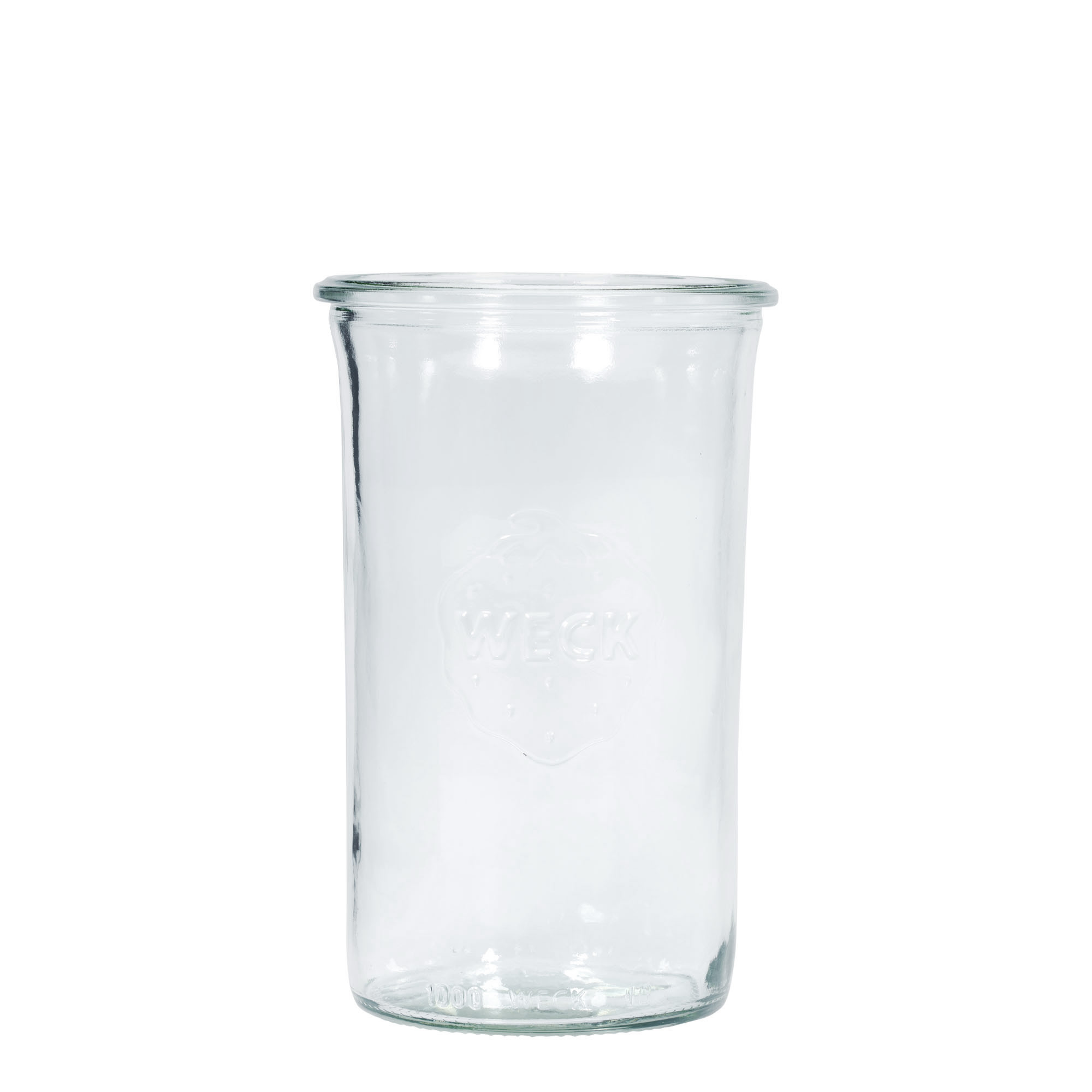 1000 ml WECK sylinterimäinen lasipurkki, suu: pyöreä reuna