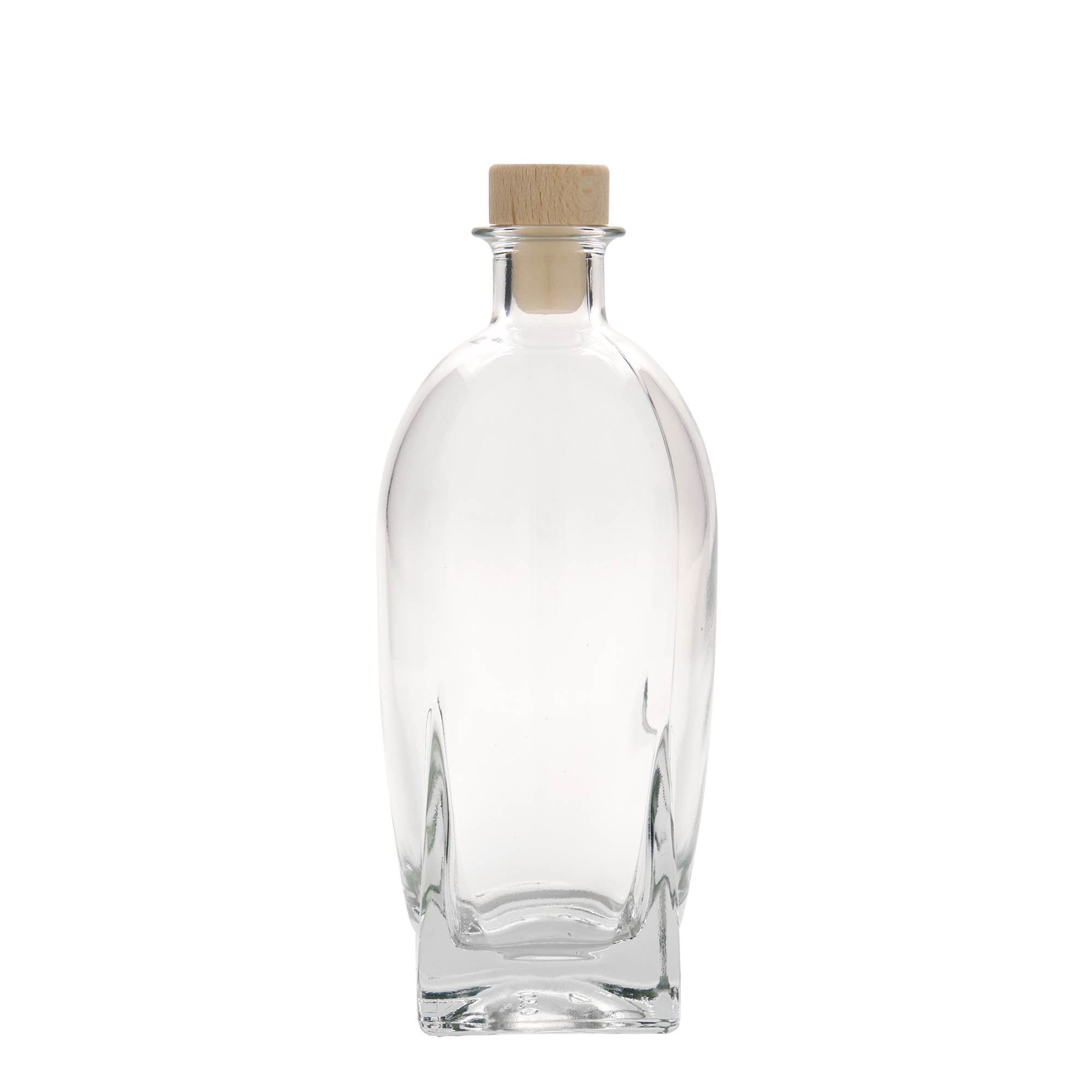 500 ml lasipullo 'Zino', nelikulmainen, suuaukko: korkki
