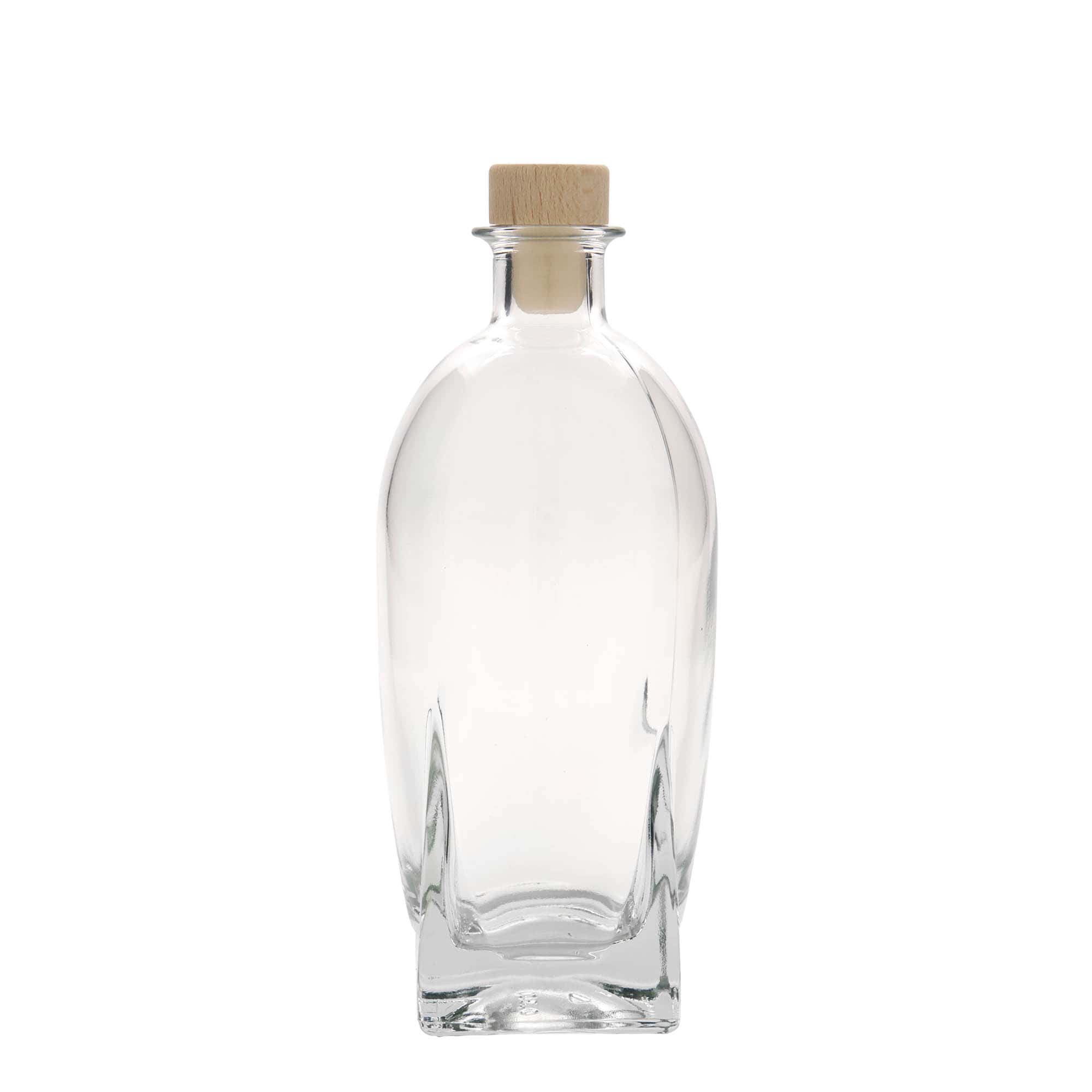 500 ml lasipullo 'Zino', nelikulmainen, suuaukko: korkki