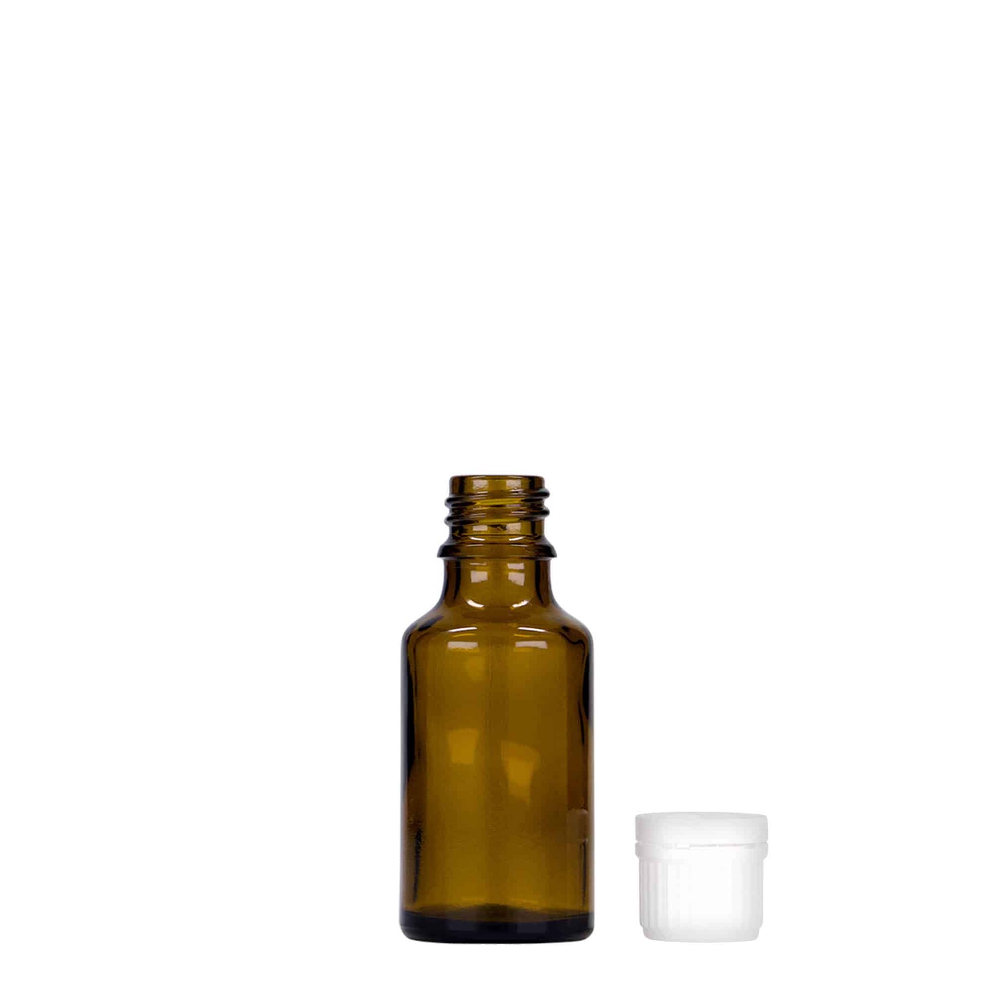 25 ml lääkepullo, lasi, ruskea, suu: DIN 18