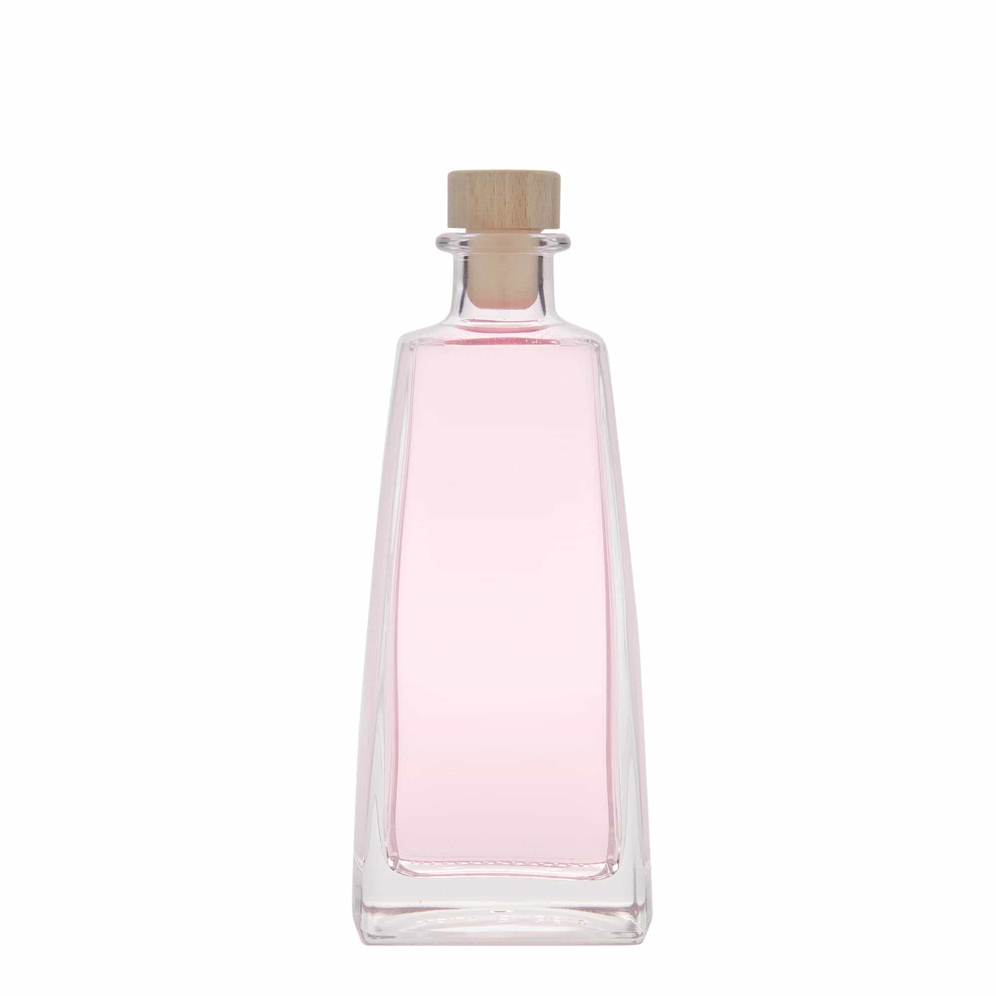350 ml lasipullo 'Timmy', nelikulm., suu: korkki