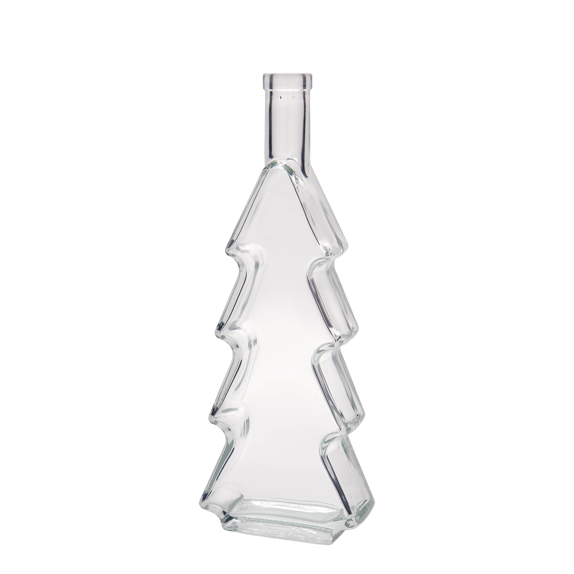 500 ml lasipullo 'Joulukuusi', suu: korkki