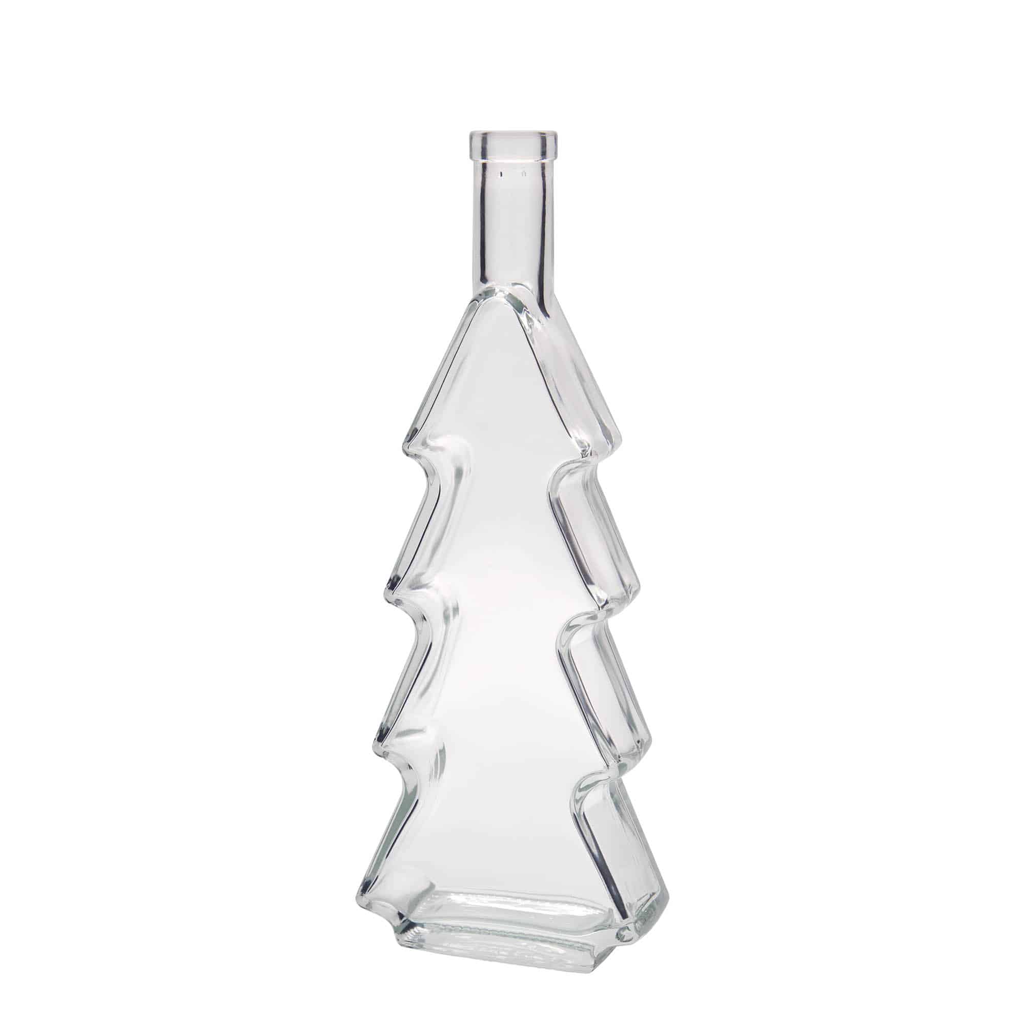 500 ml lasipullo 'Joulukuusi', suu: korkki