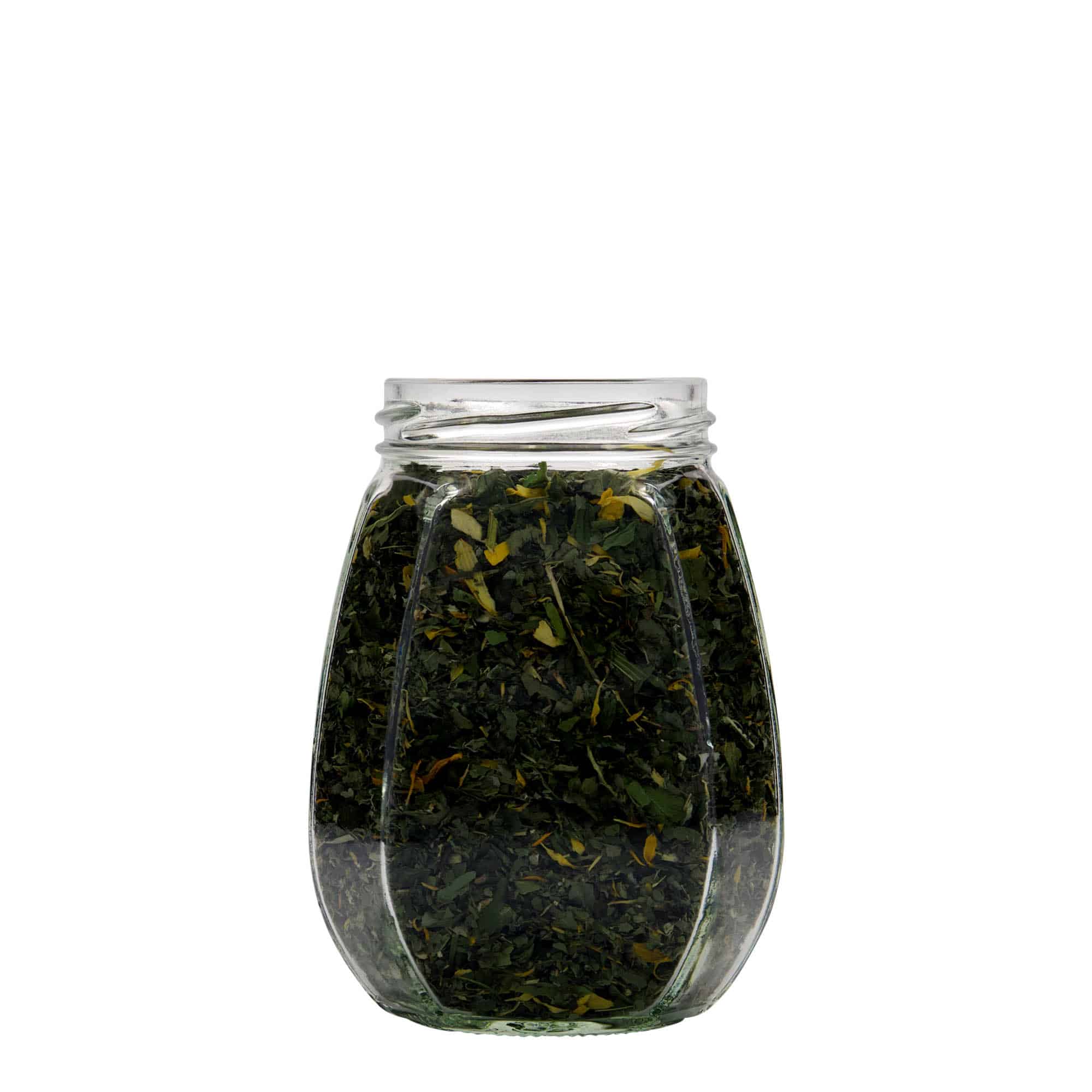 385 ml koristepurkki, kuuskulmainen, suu: Twist-Off (TO 63)