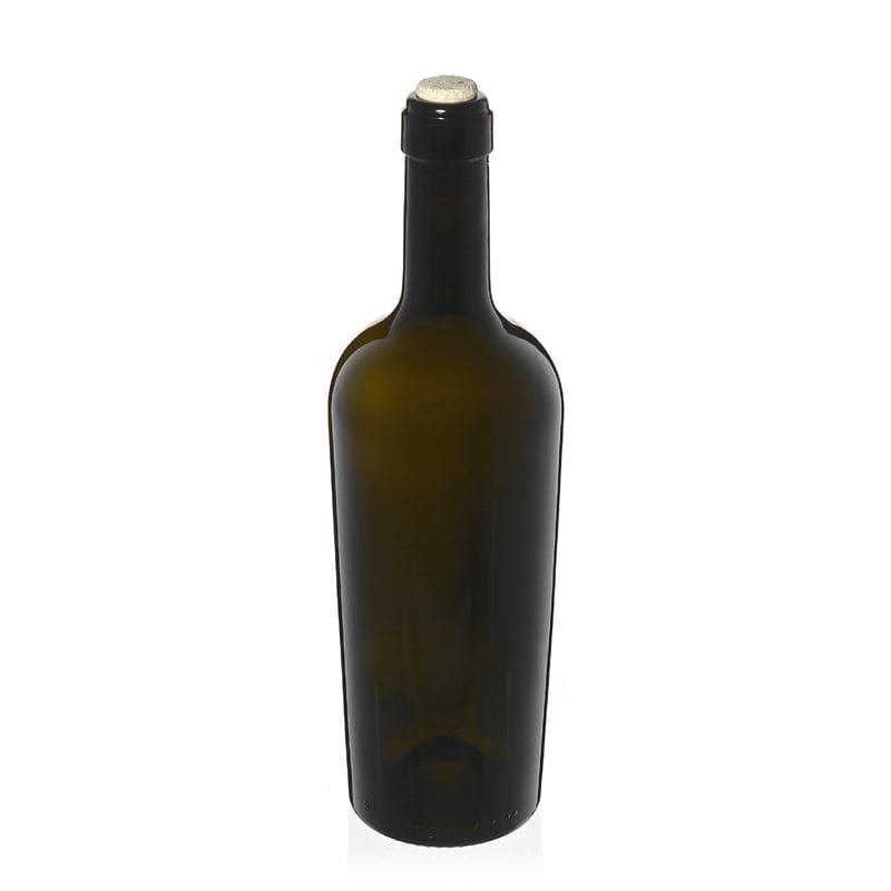 750 ml viinipullo 'Imperiale', antiikkivihreä, suuaukko: korkki