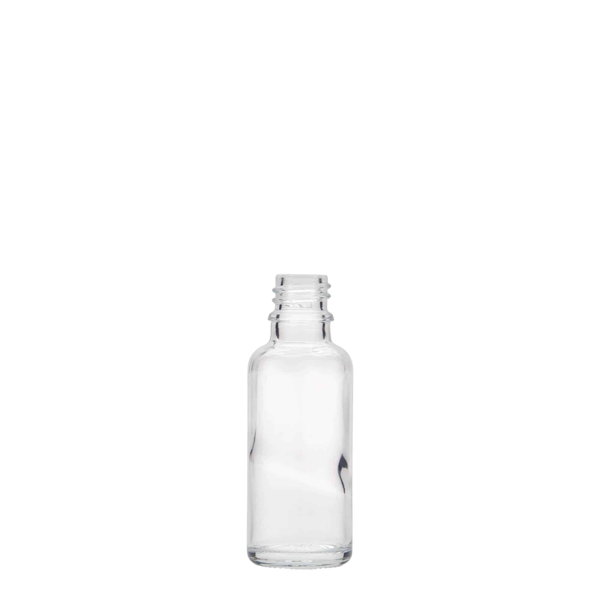 30 ml lääkepullo, lasi, suu: DIN 18 30 ml lääkepullo, lasi, suu: DIN 18