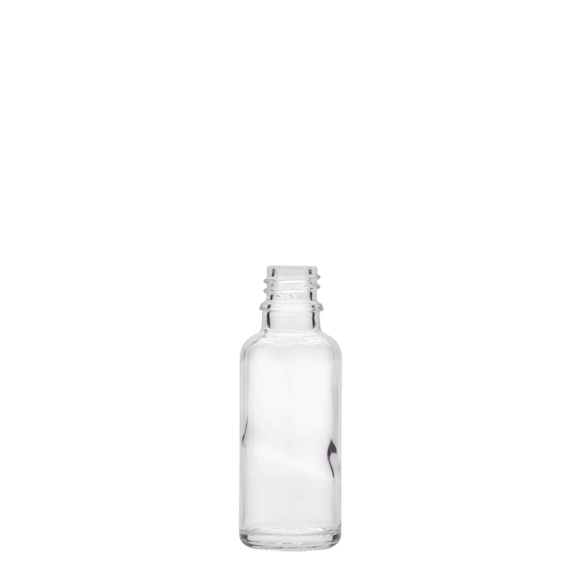 30 ml lääkepullo, lasia, suuaukko: DIN 18