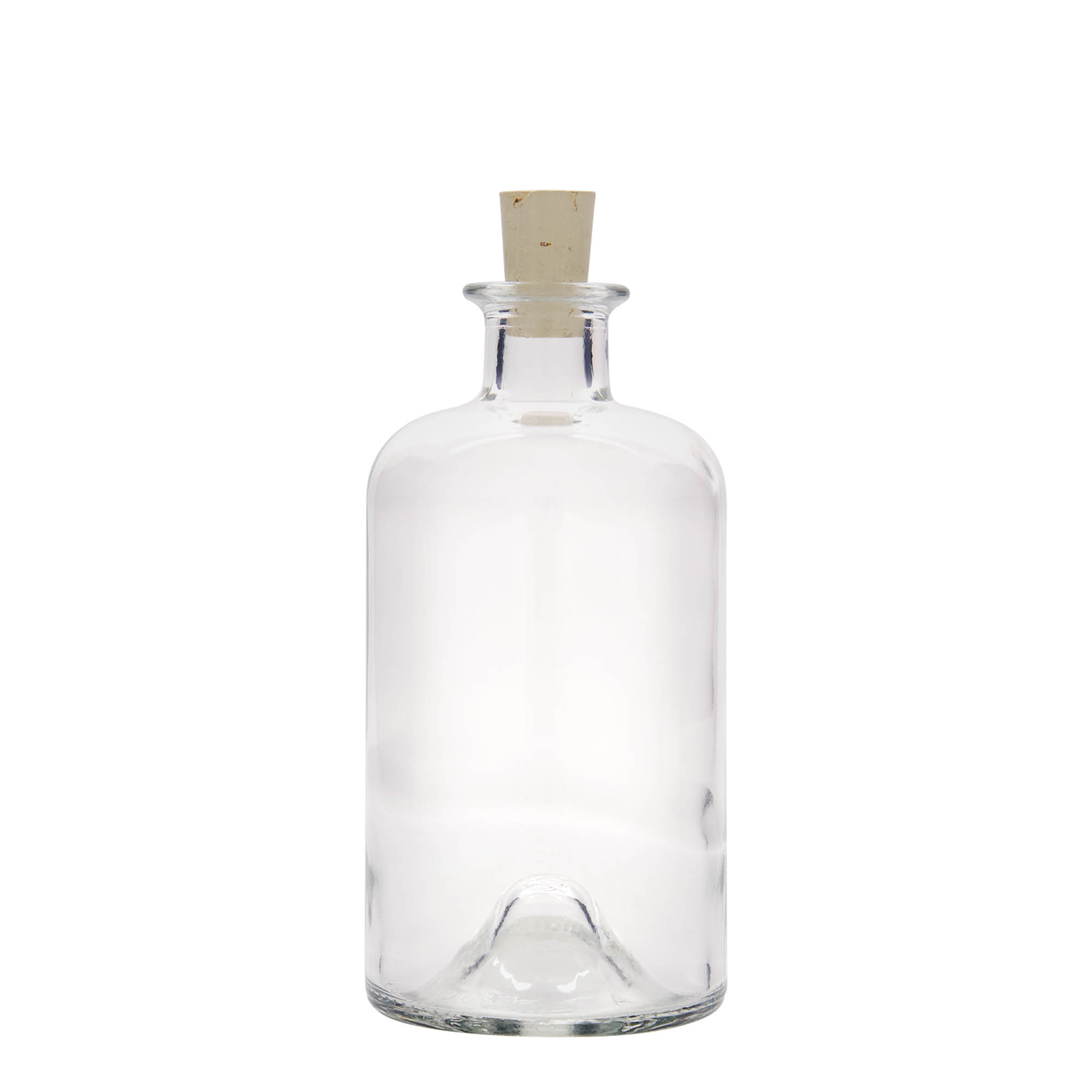 500 ml lasipullo apteekkari ”Tohtori”, suuaukko: korkki
