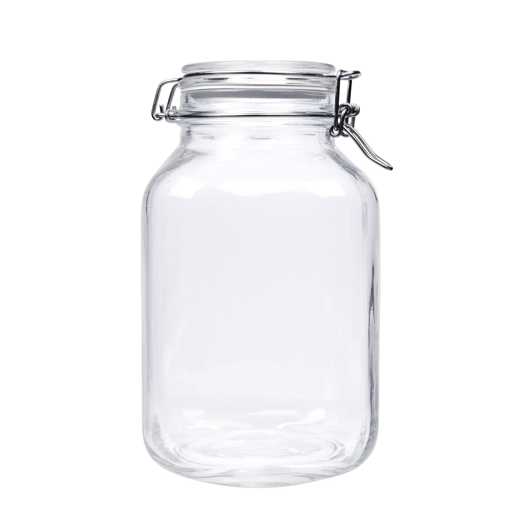 3 000 ml langallinen lasipurkki 'Fido', neliö, suuaukko: langallinen suljin