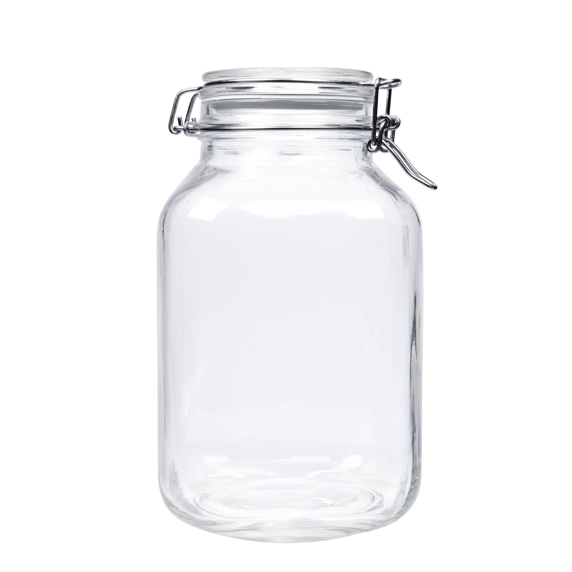 3 000 ml langallinen lasipurkki 'Fido', neliö, suuaukko: langallinen suljin 3 000 ml langallinen lasipurkki 'Fido', neliö, suuaukko: langallinen suljin