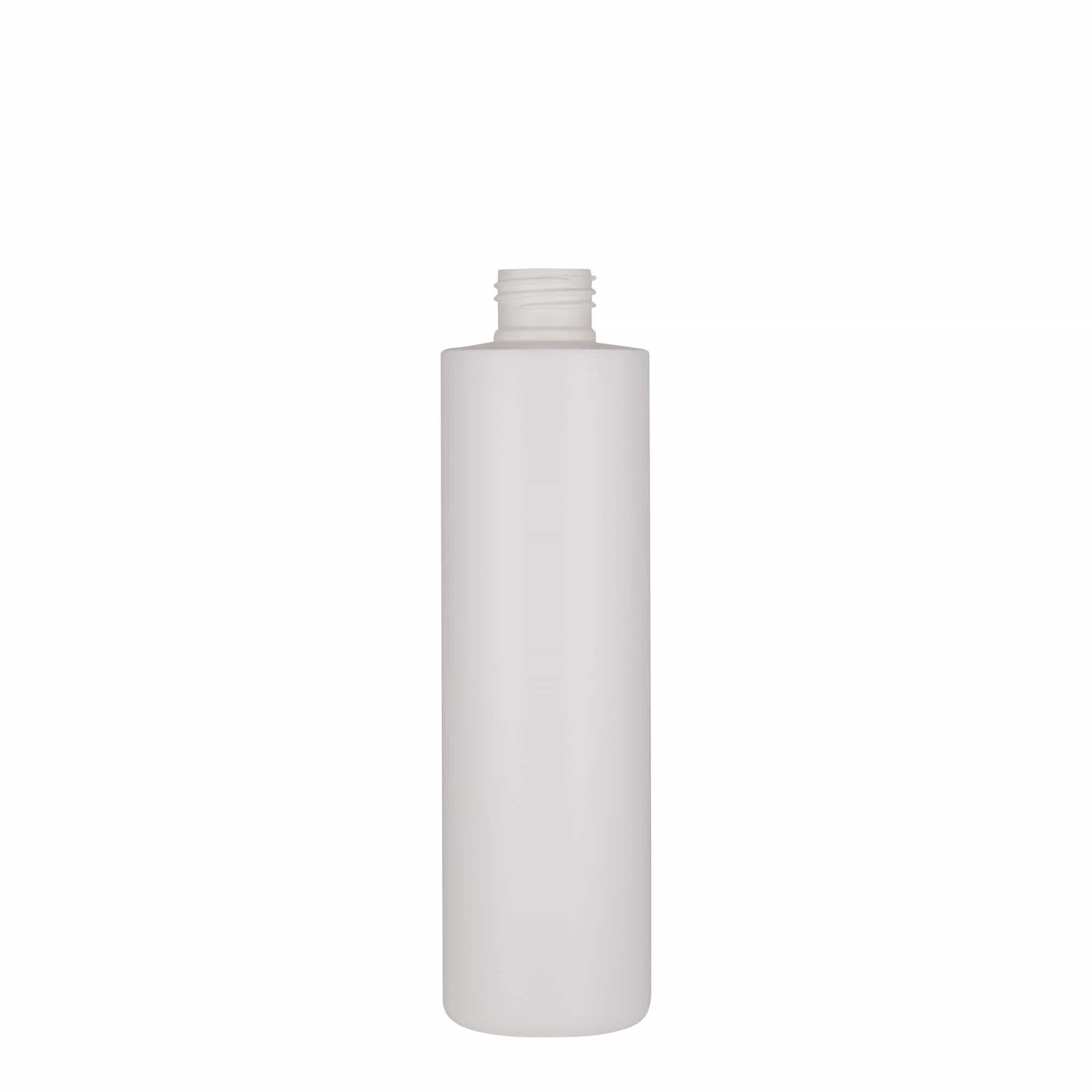 250 ml muovipullo 'Pipe', HDPE, valkoinen, suuaukko: 24/410