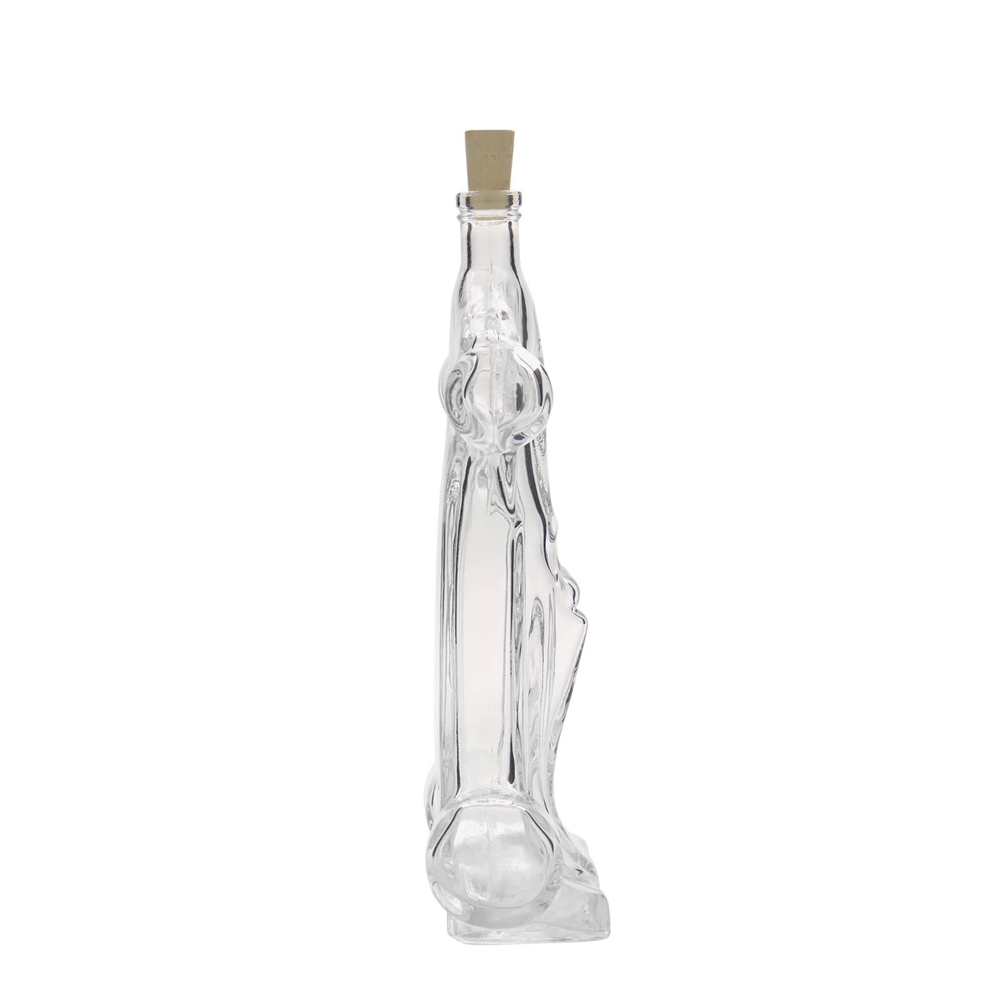 200 ml lasipullo 'Kilpa-auto', suuaukko: korkki