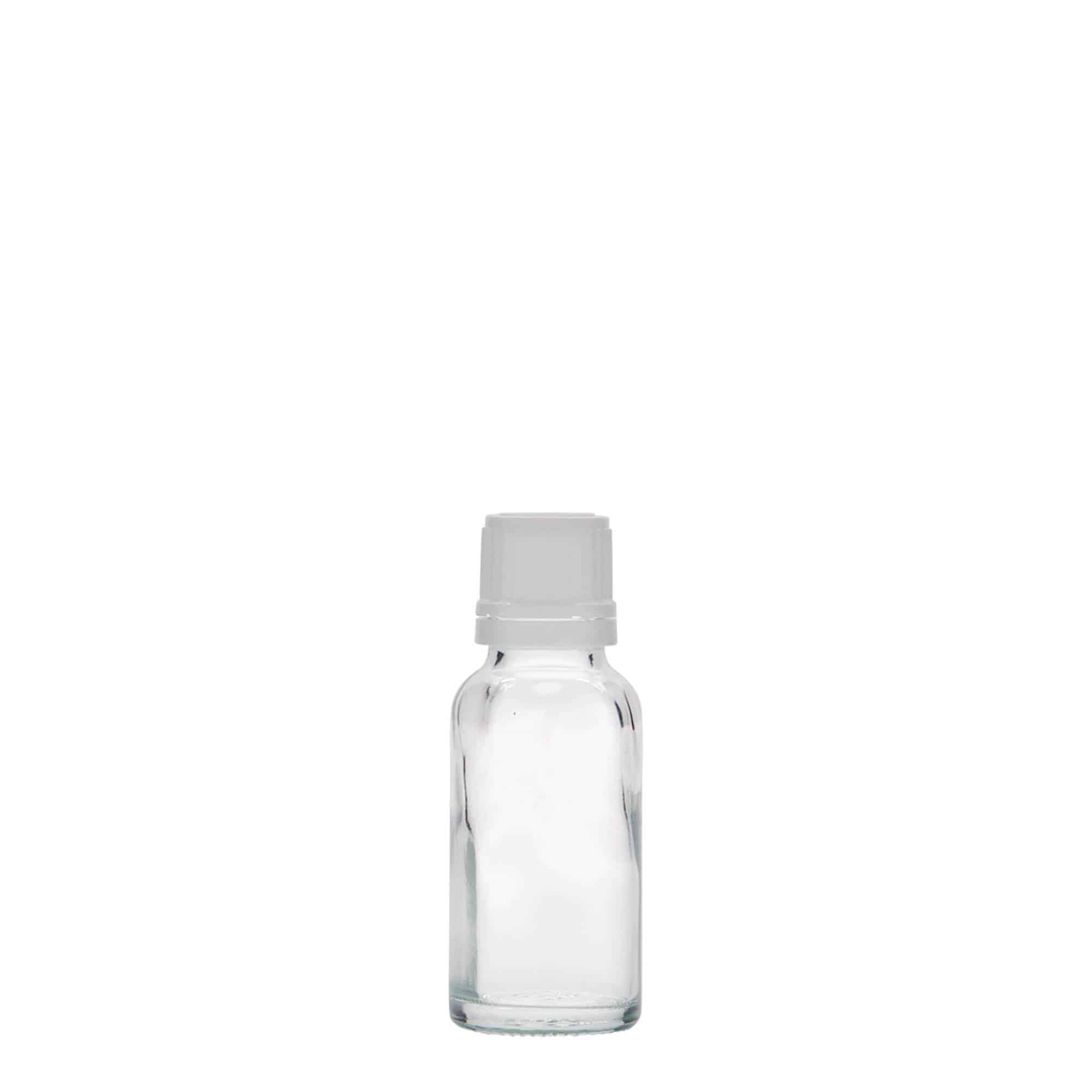 20 ml lääkepullo, lasi, suu: DIN 18
