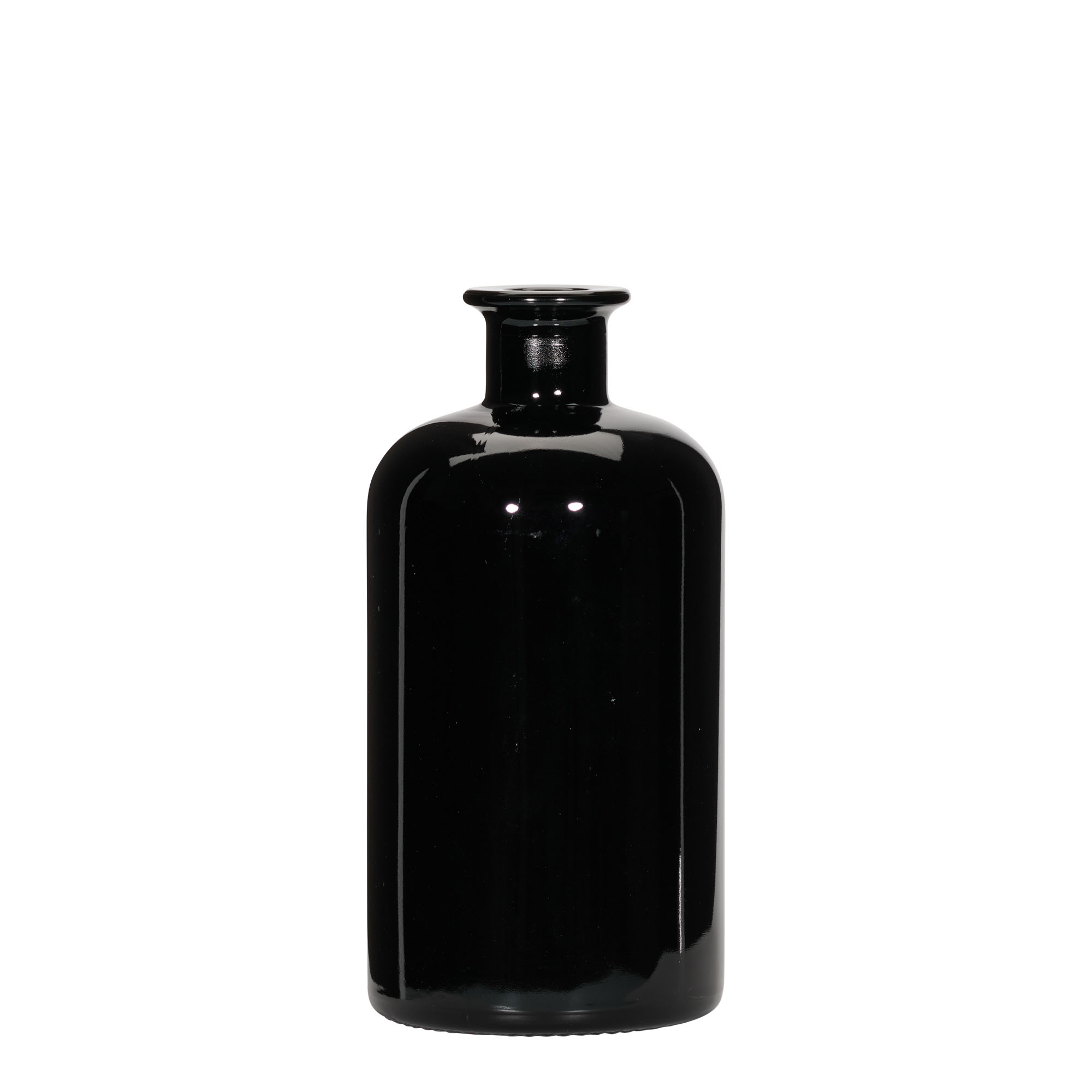 500 ml lasipullo apteekkarille, musta, suuaukko: korkki 500 ml lasipullo apteekkarille, musta, suuaukko: korkki