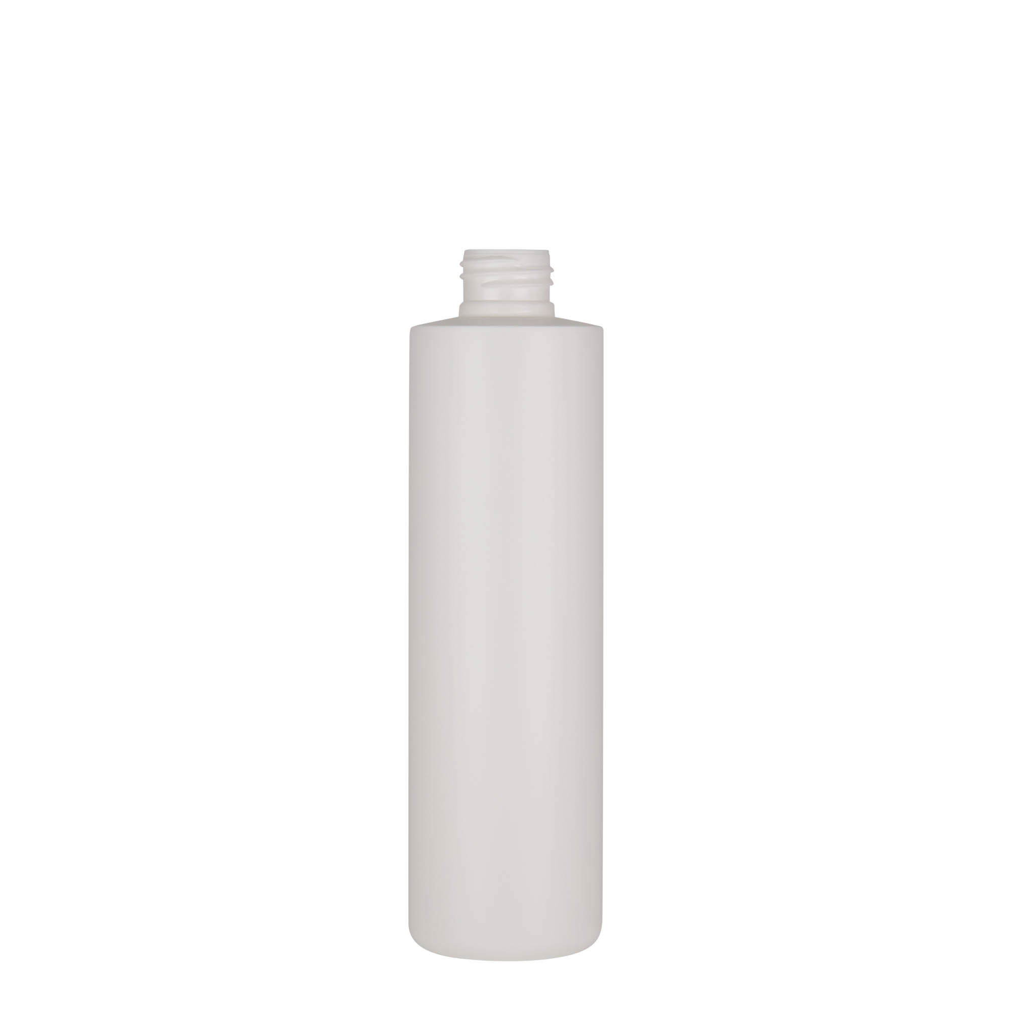 250 ml muovipullo 'Pipe', vihreä HDPE, valkoinen, suuaukko: 24/410