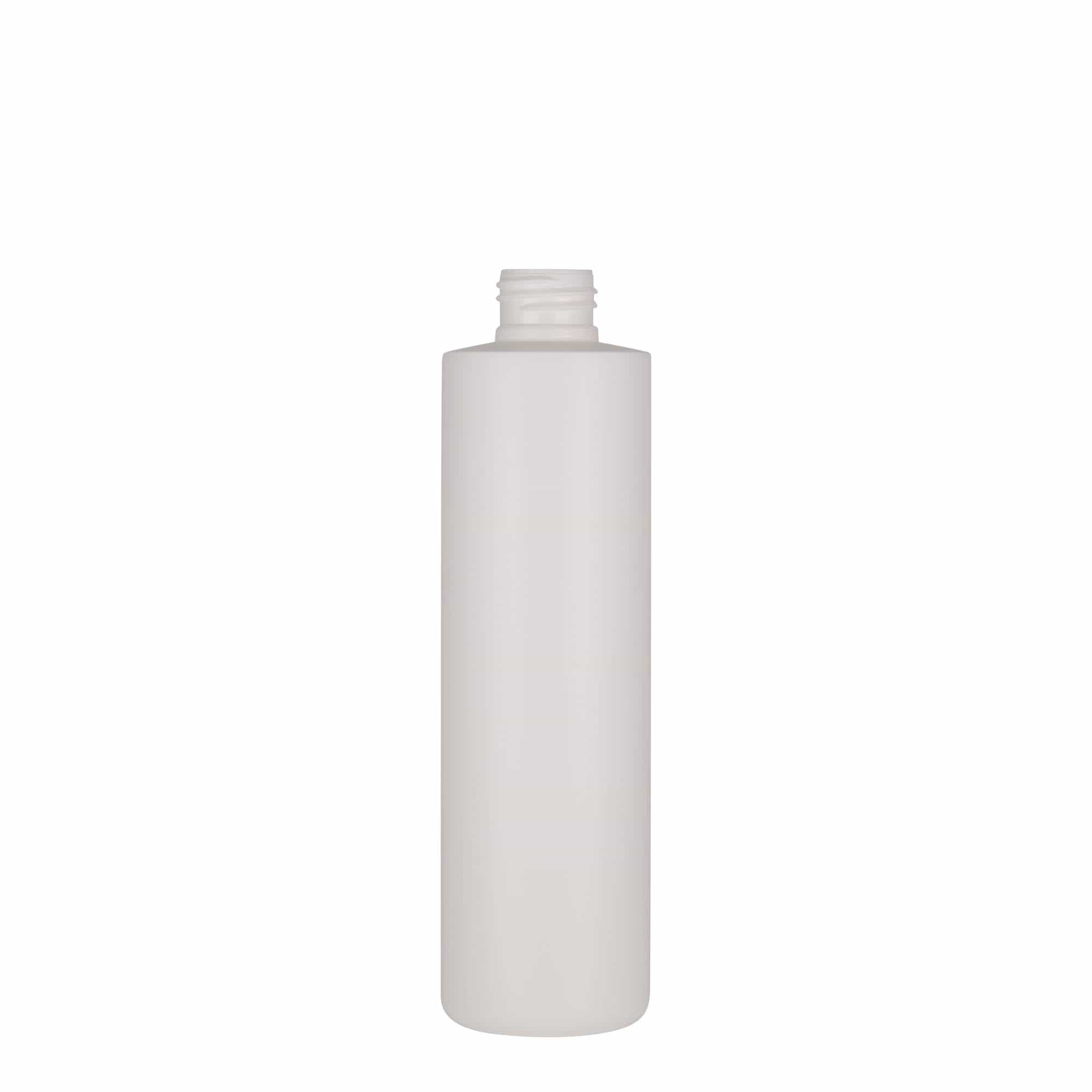 250 ml muovipullo 'Pipe', vihreä HDPE, valkoinen, suuaukko: 24/410