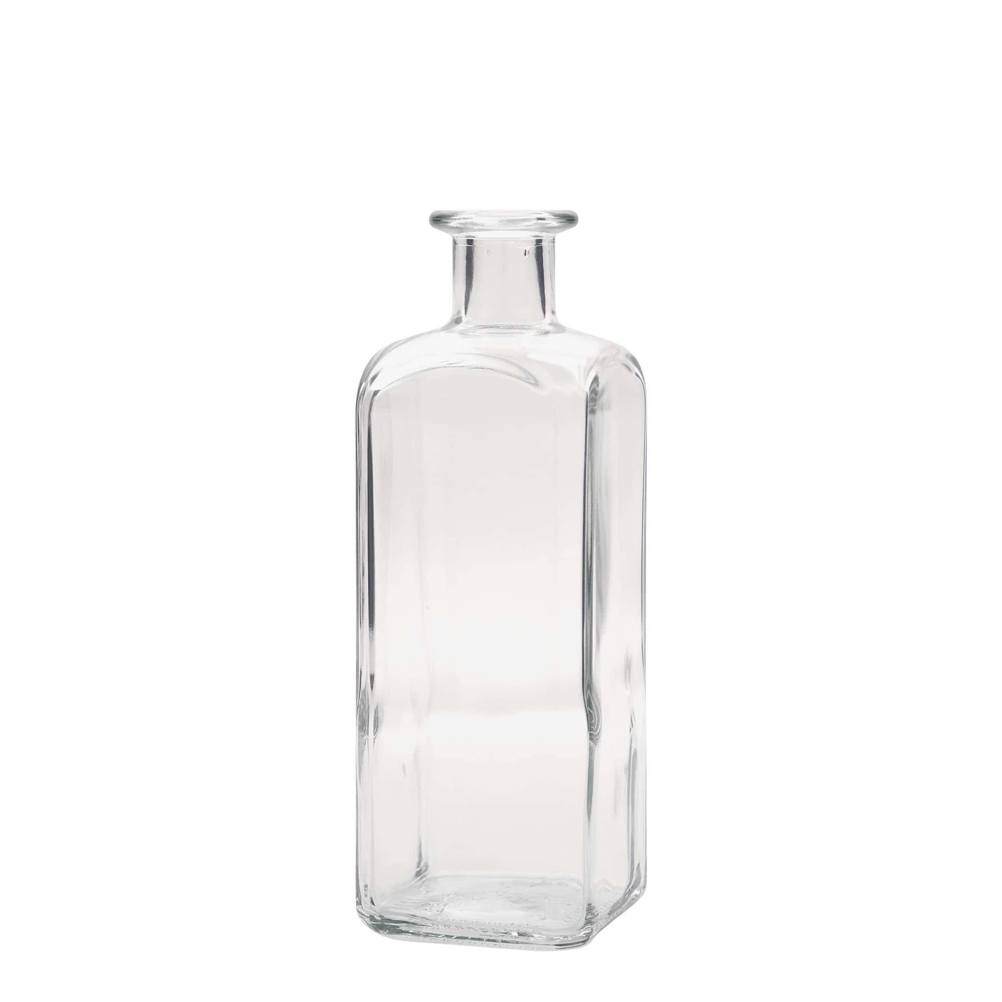 500 ml lasipullo Apotheker Carré, nelikulmainen, suuaukko: korkki