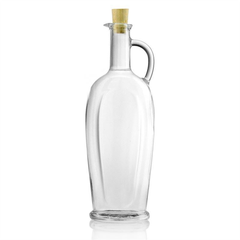 500 ml lasipullo 'Eleganta', ovaali, suuaukko: korkki