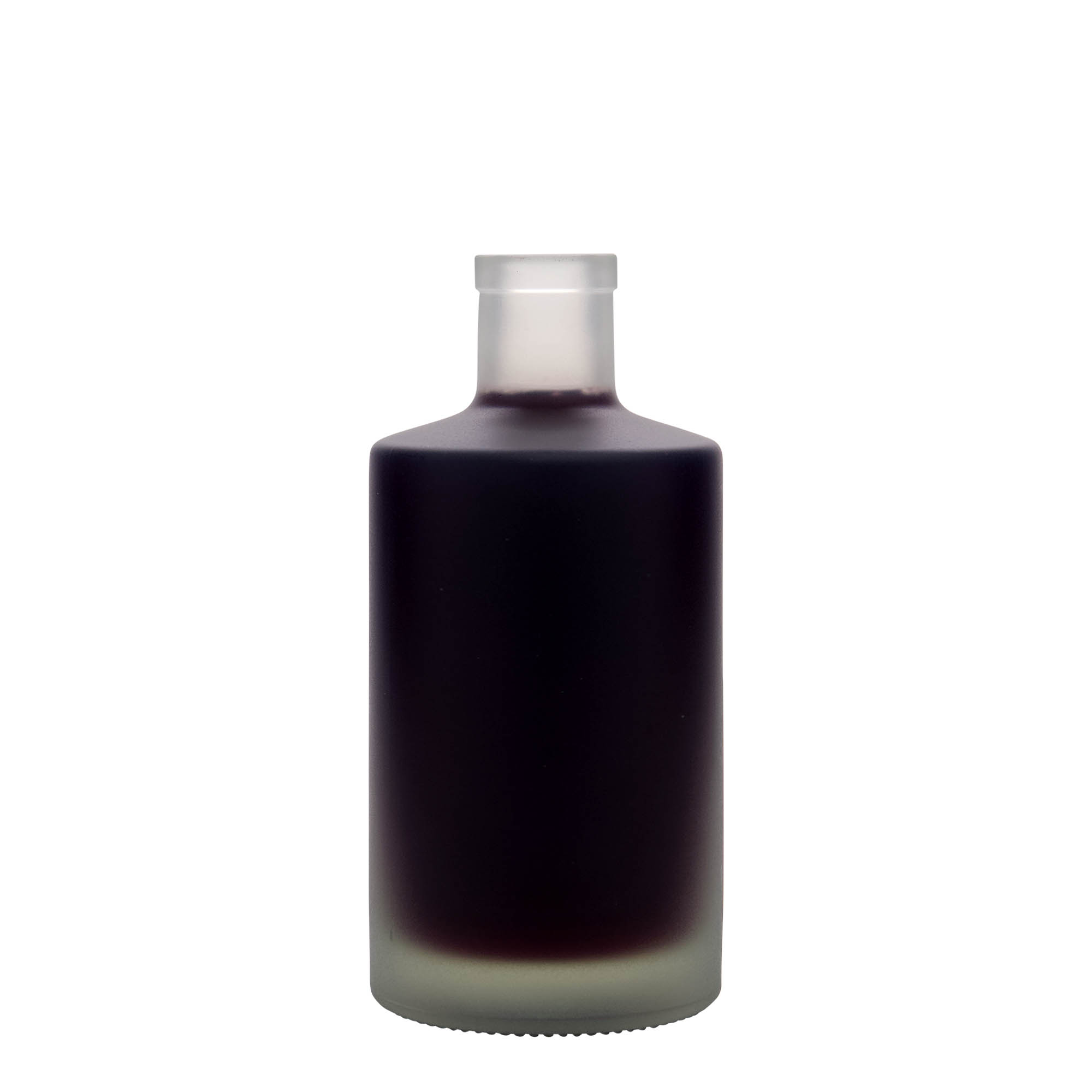 500 ml lasipullo 'Caroline', huurrettu, suu: korkki
